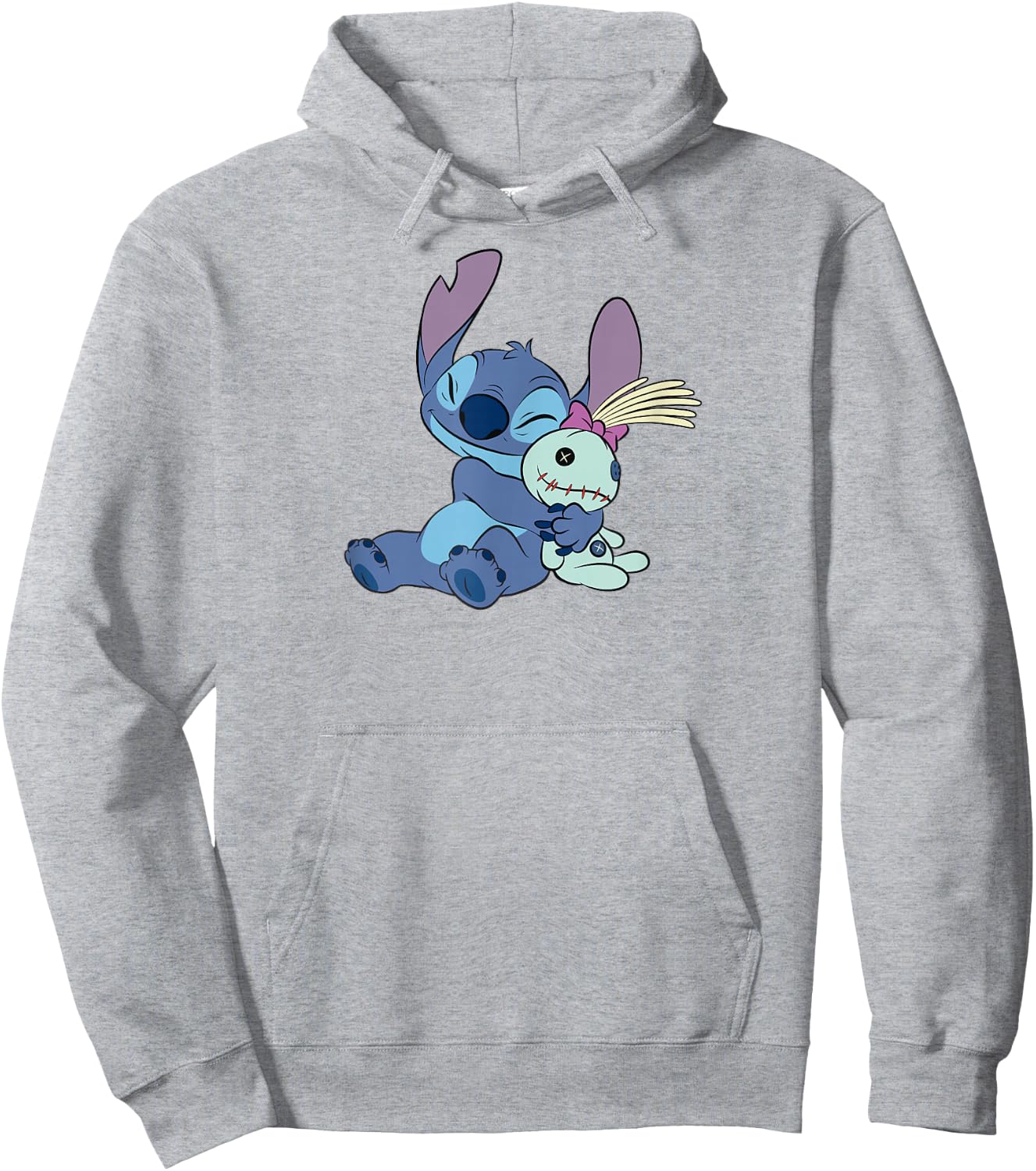 Disney Lilo & Stitch Cute Stitch And Scrump Big Hug Portrait Hoodie - Hoodie | Ash