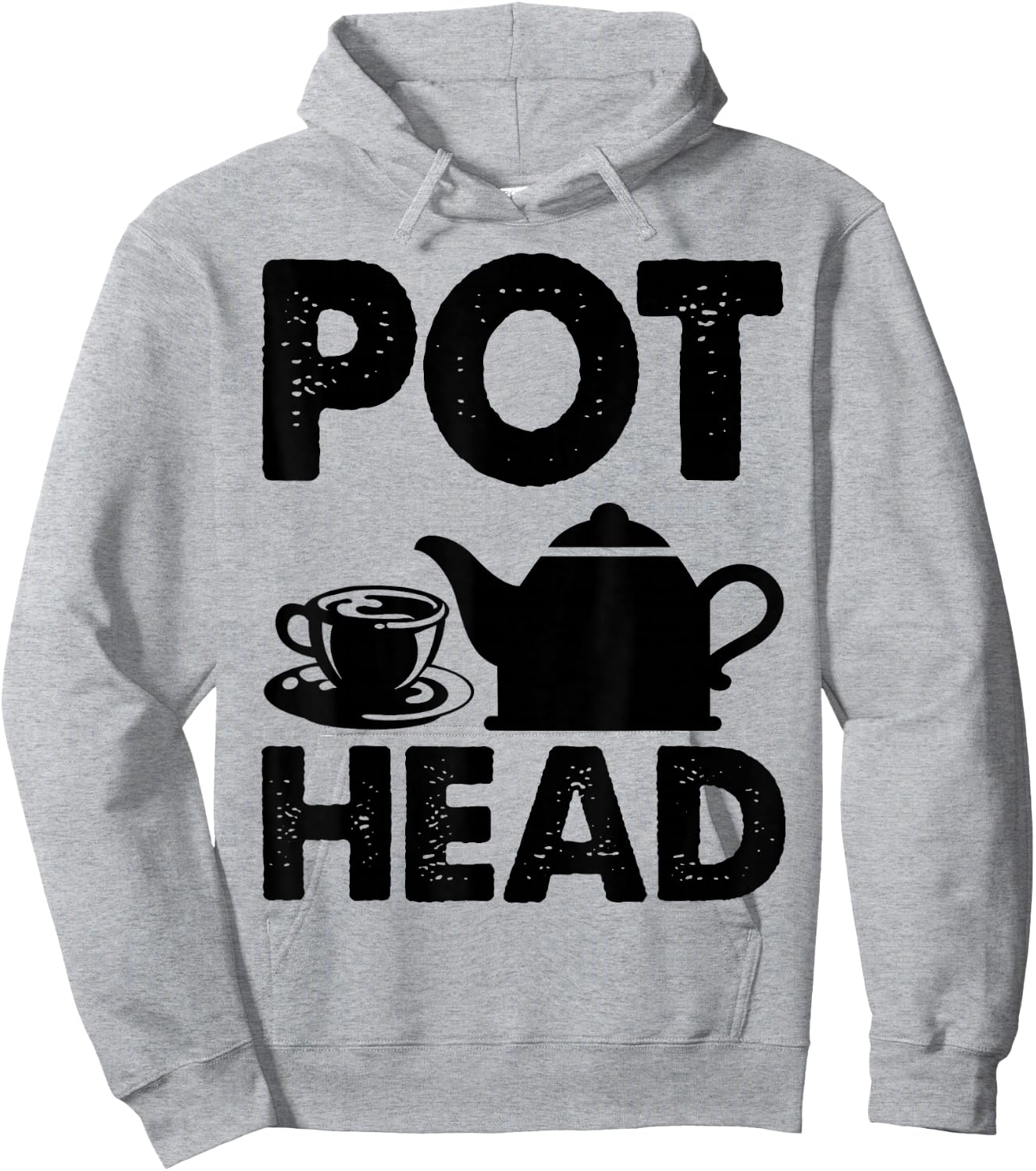 Pot Head Coffee Tea Lover Caffeine Addict Fun Gift Hoodie - Hoodie | Ash