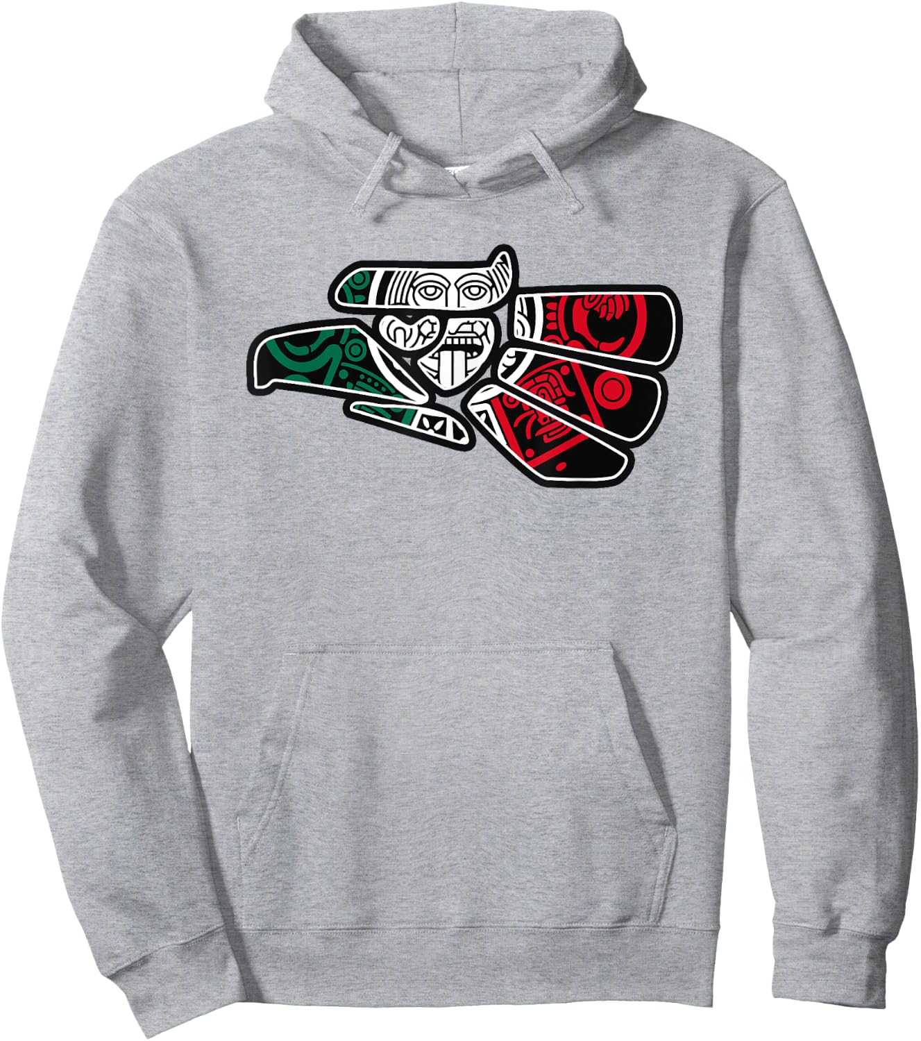 Hecho En Mexico Aztec Calendar Mexican Eagle Hoodie - Hoodie | Ash