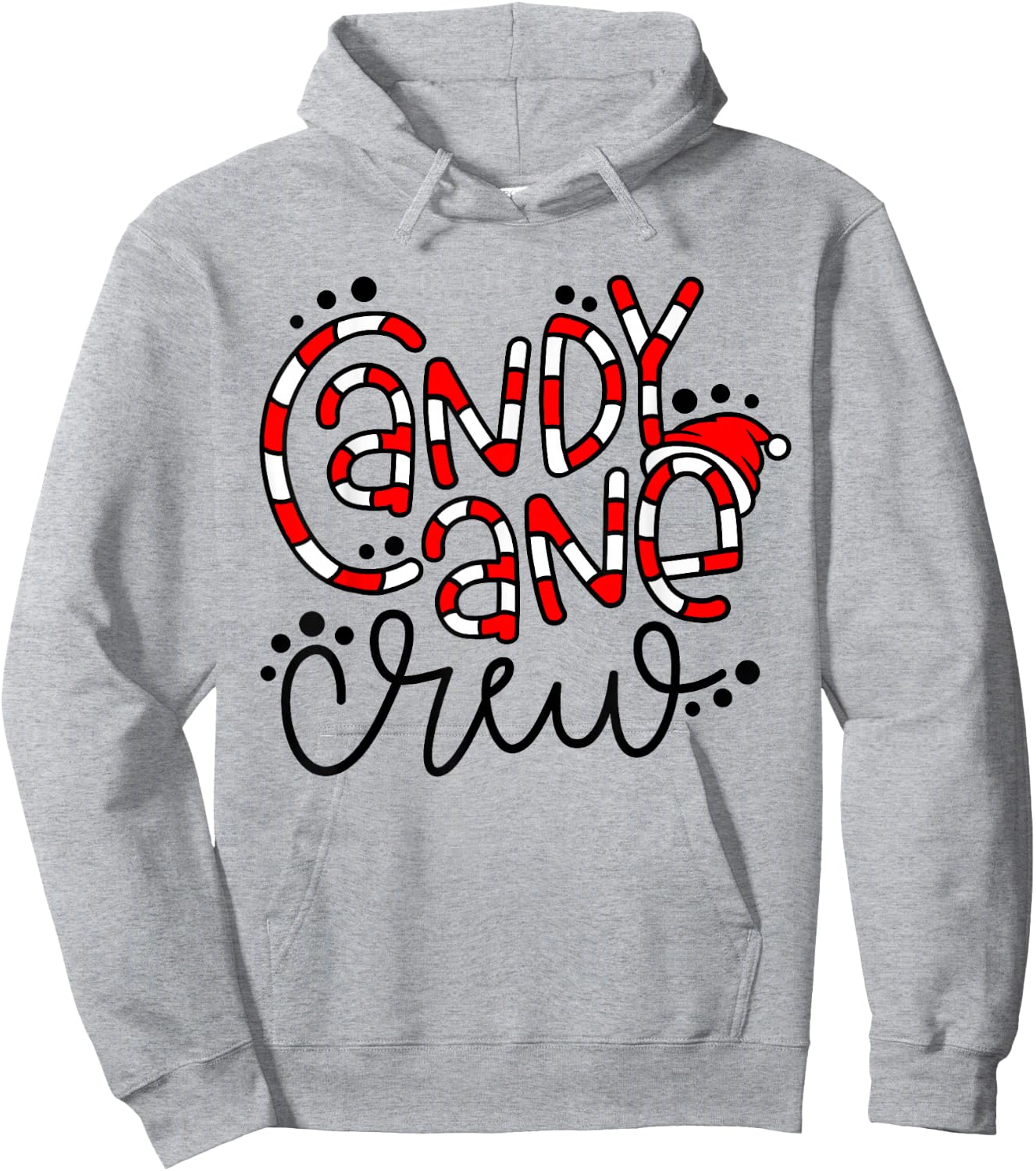 Candy Cane Crew Christmas Xmas Love Candy Boys Girls Kids Hoodie - Hoodie | Ash