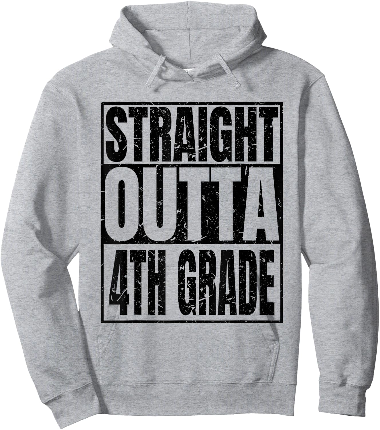 Straight Outta 4th Grade Graduation 2025 Degree Class Gifts Hoodie - Hoodie | Ash