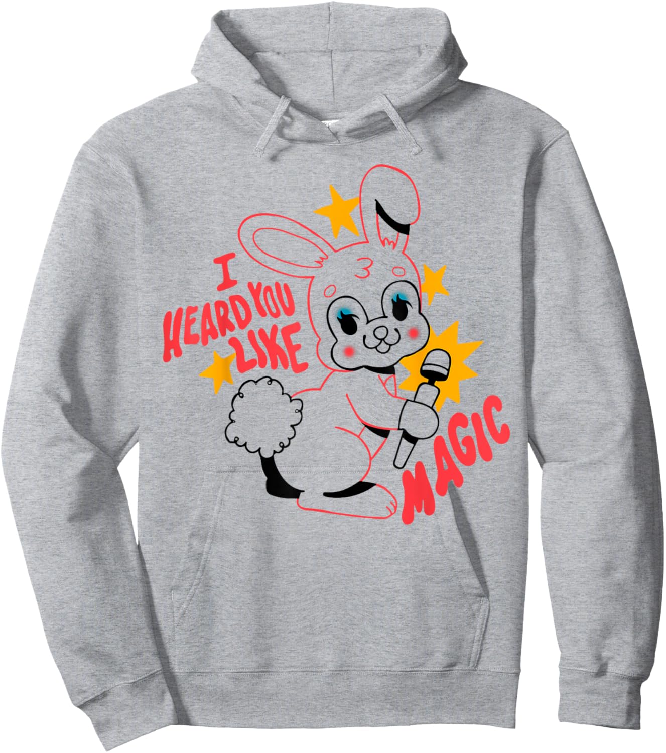 I Heard You Like Magic Funny Rabbit Hoodie - Hoodie | Ash