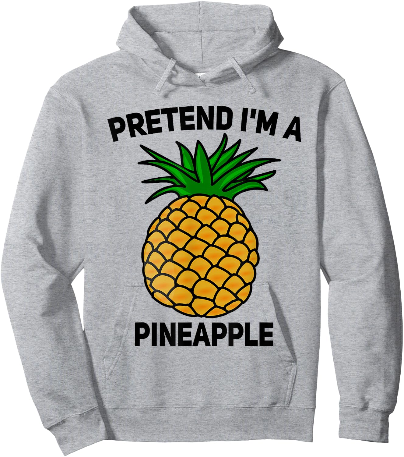 Pretend I'm A Pineapple Funny Halloween Matching Fruit Group Hoodie - Hoodie | Ash
