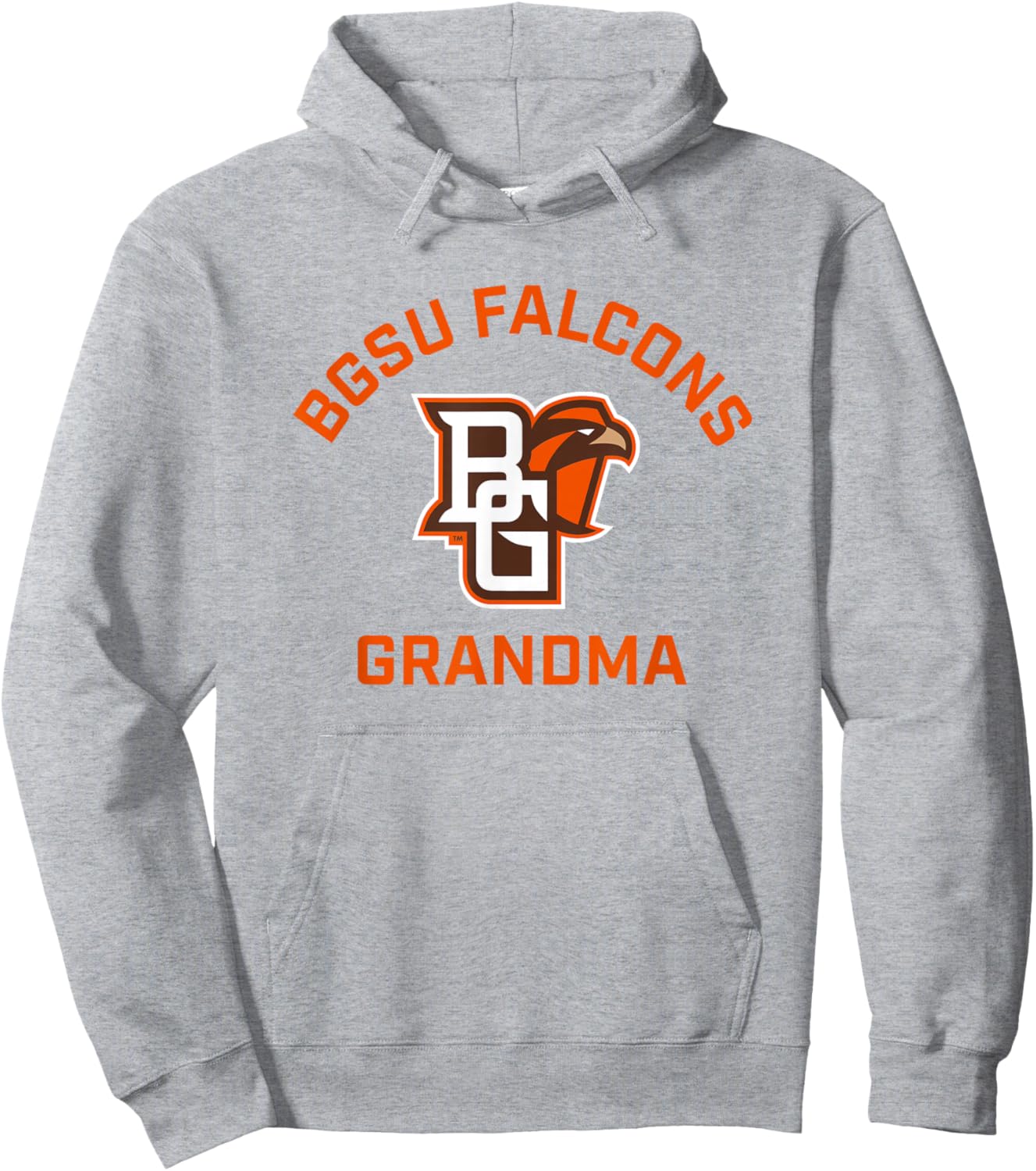 Bowling Green BGSU Falcons Arched Grandma Hoodie - Hoodie | Ash