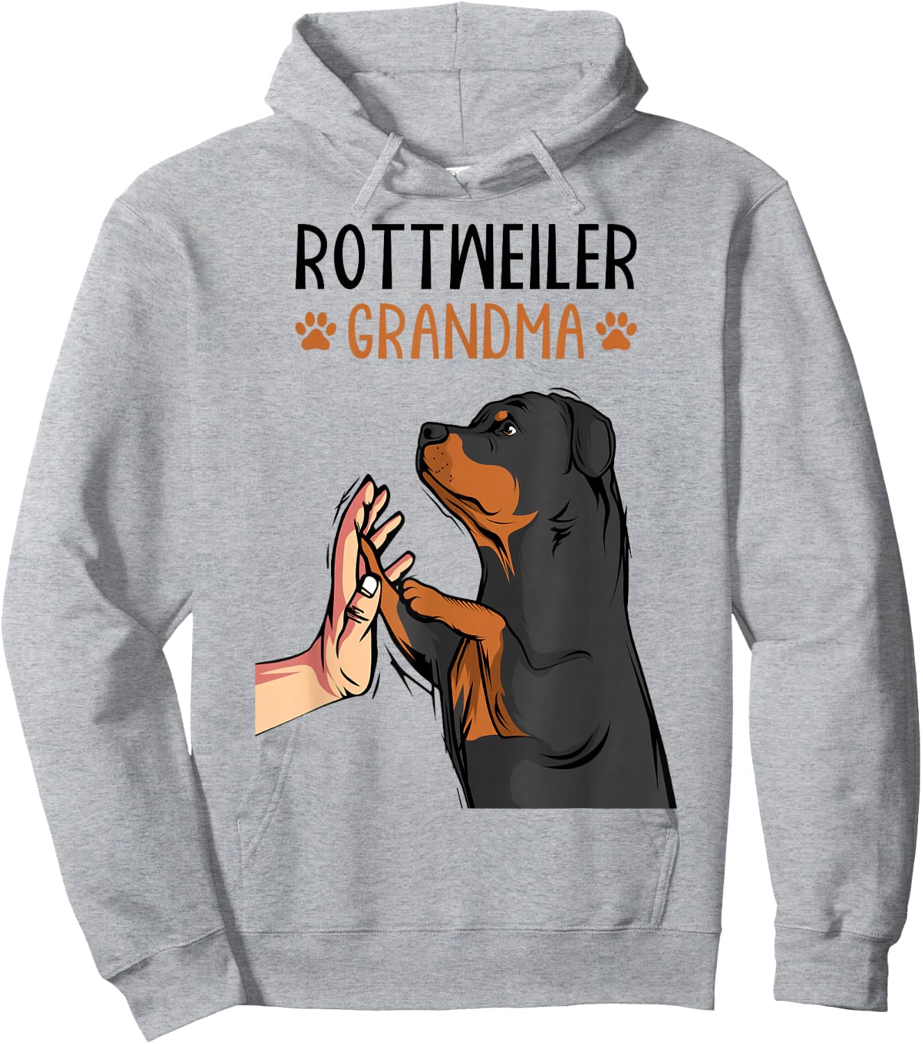 Rottweiler Grandma Rottie Dog Mom Funny Mother´s Day Hoodie - Hoodie | Ash