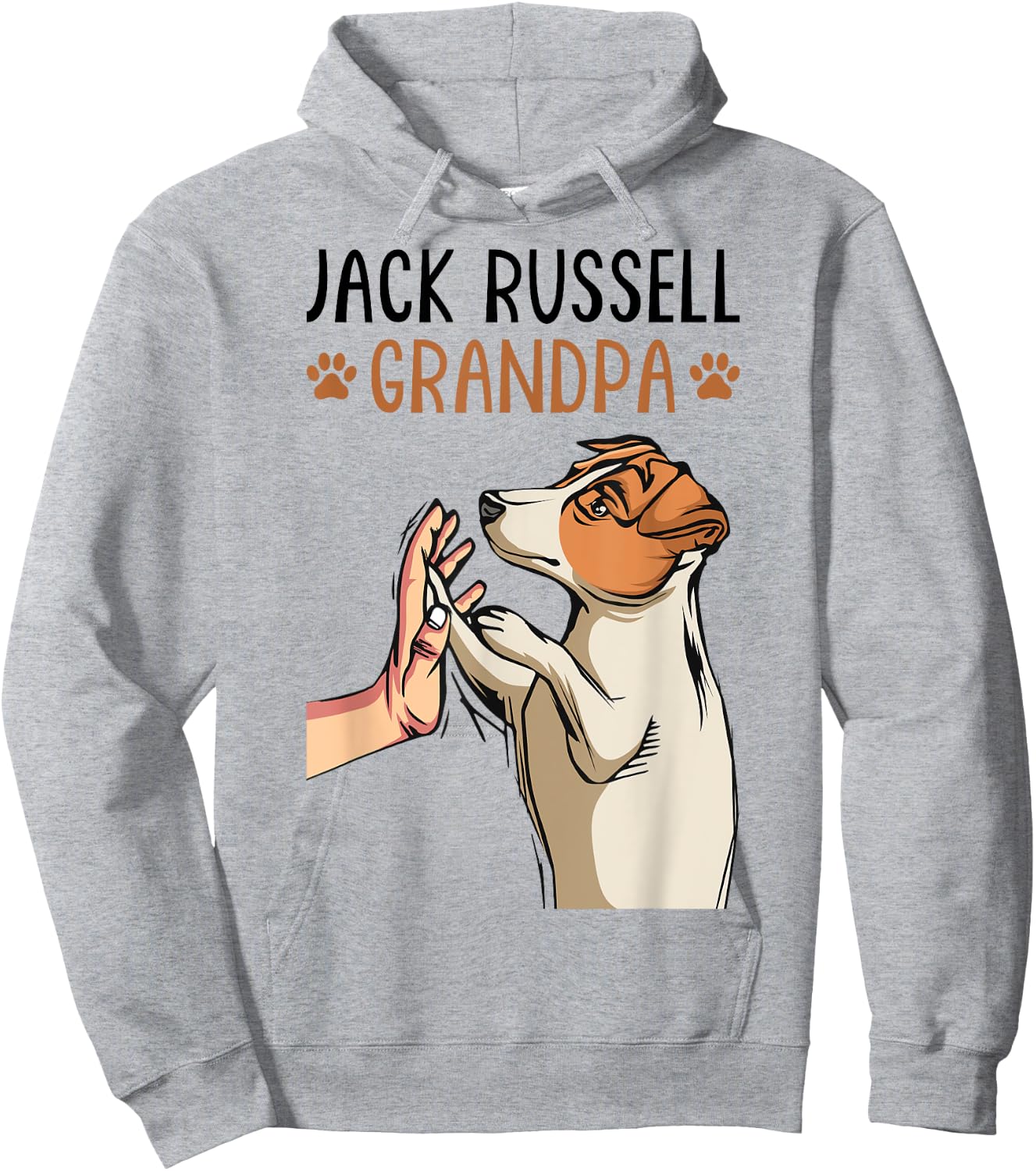 Jack Russell Terrier Grandpa Dog Grandpa Funny Men Hoodie - Hoodie | Ash