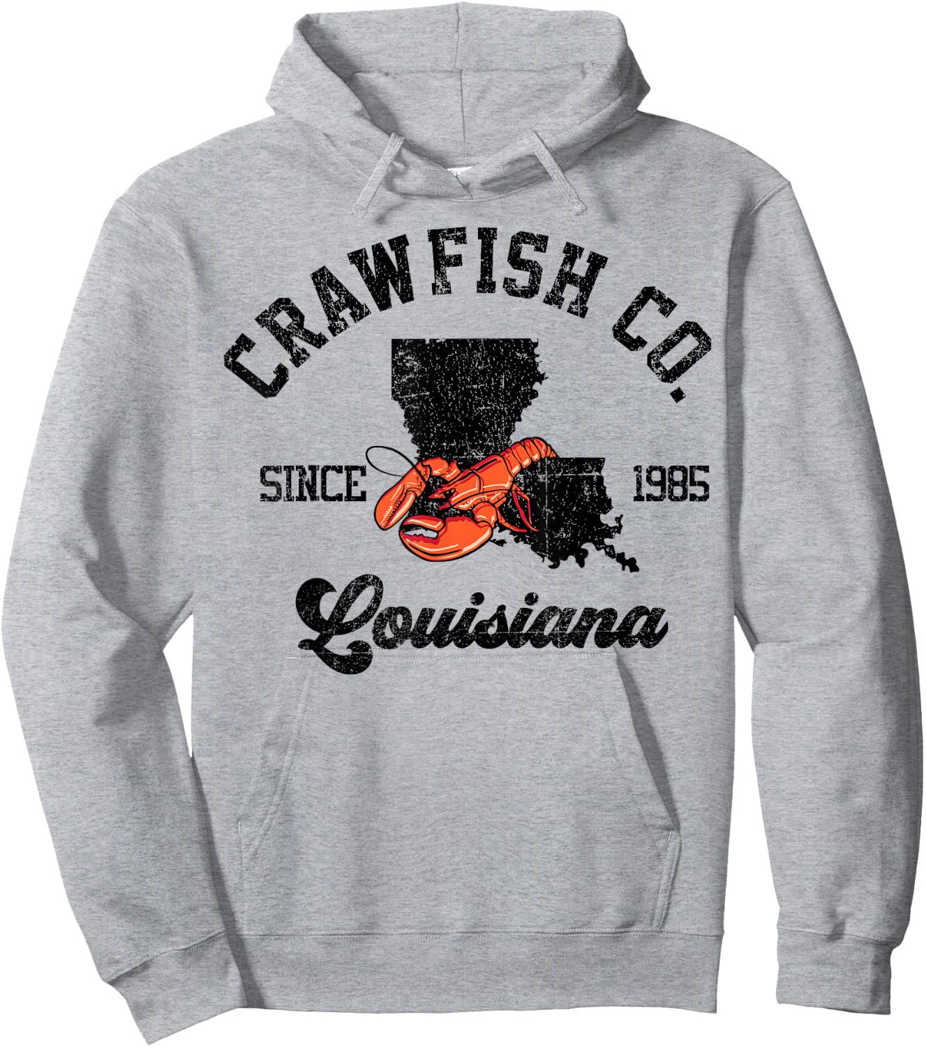 Crawfish Co Cajun Seafood Festival Vintage Cooking Gift Hoodie - Hoodie | Ash