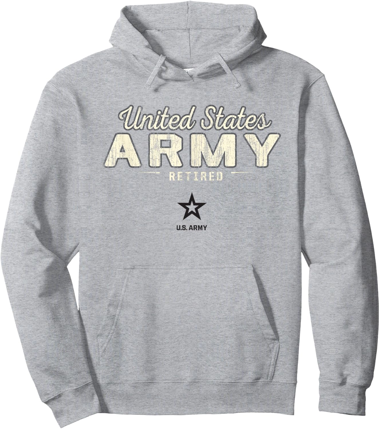 United States Army Military Retired Vintage Gray Hoodie - Hoodie | Ash