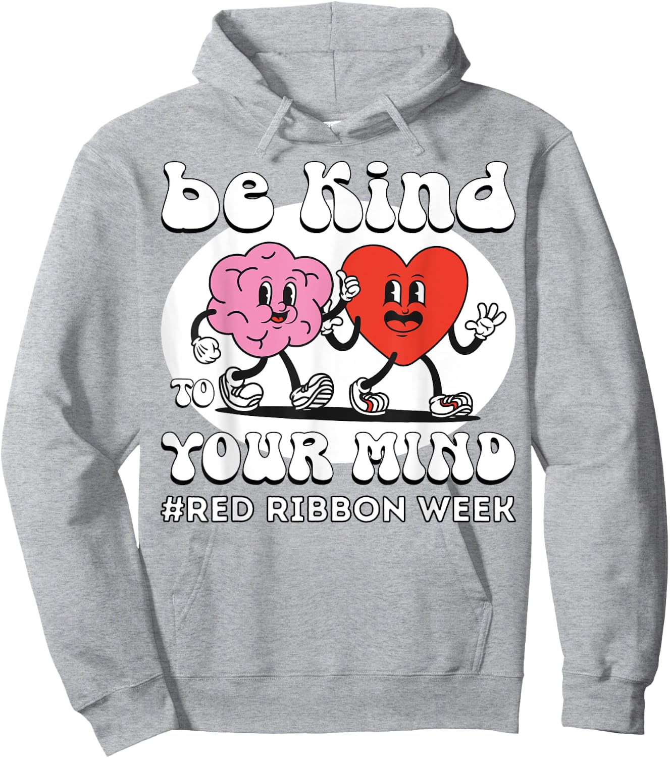 Red Ribbon Week - Be Kind To Your Mind Kids Boys Girls Hoodie - Hoodie | Ash