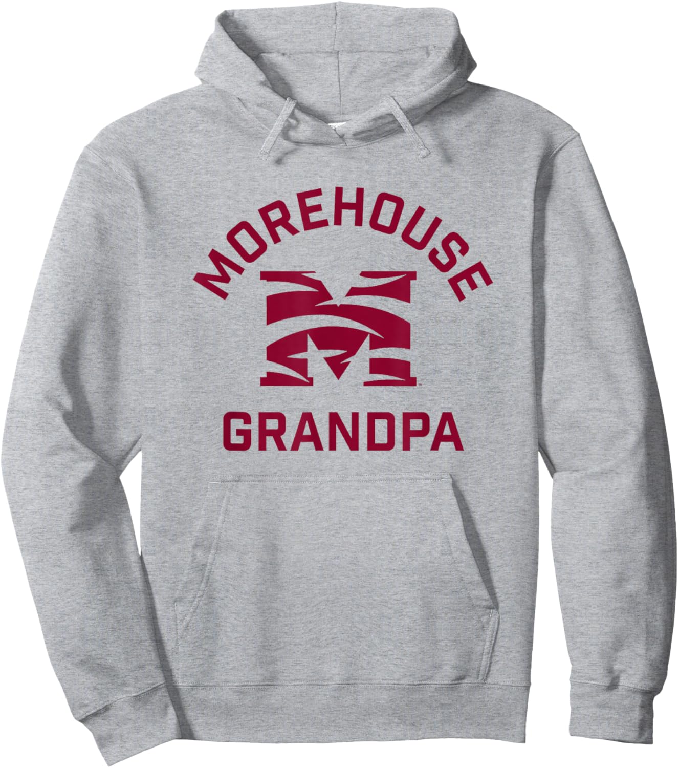 Morehouse College Maroon Tigers Arched Grandpa Hoodie - Hoodie | Ash