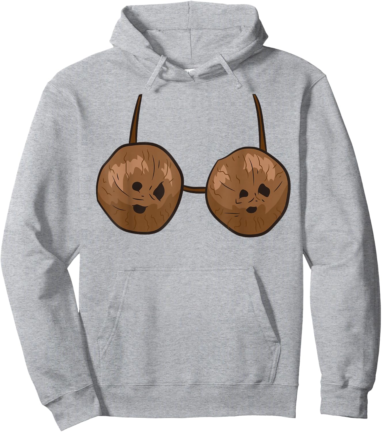 Funny Coconut Summer Coconuts Bra Funny Halloween Costume Women Hoodie - Hoodie | Ash