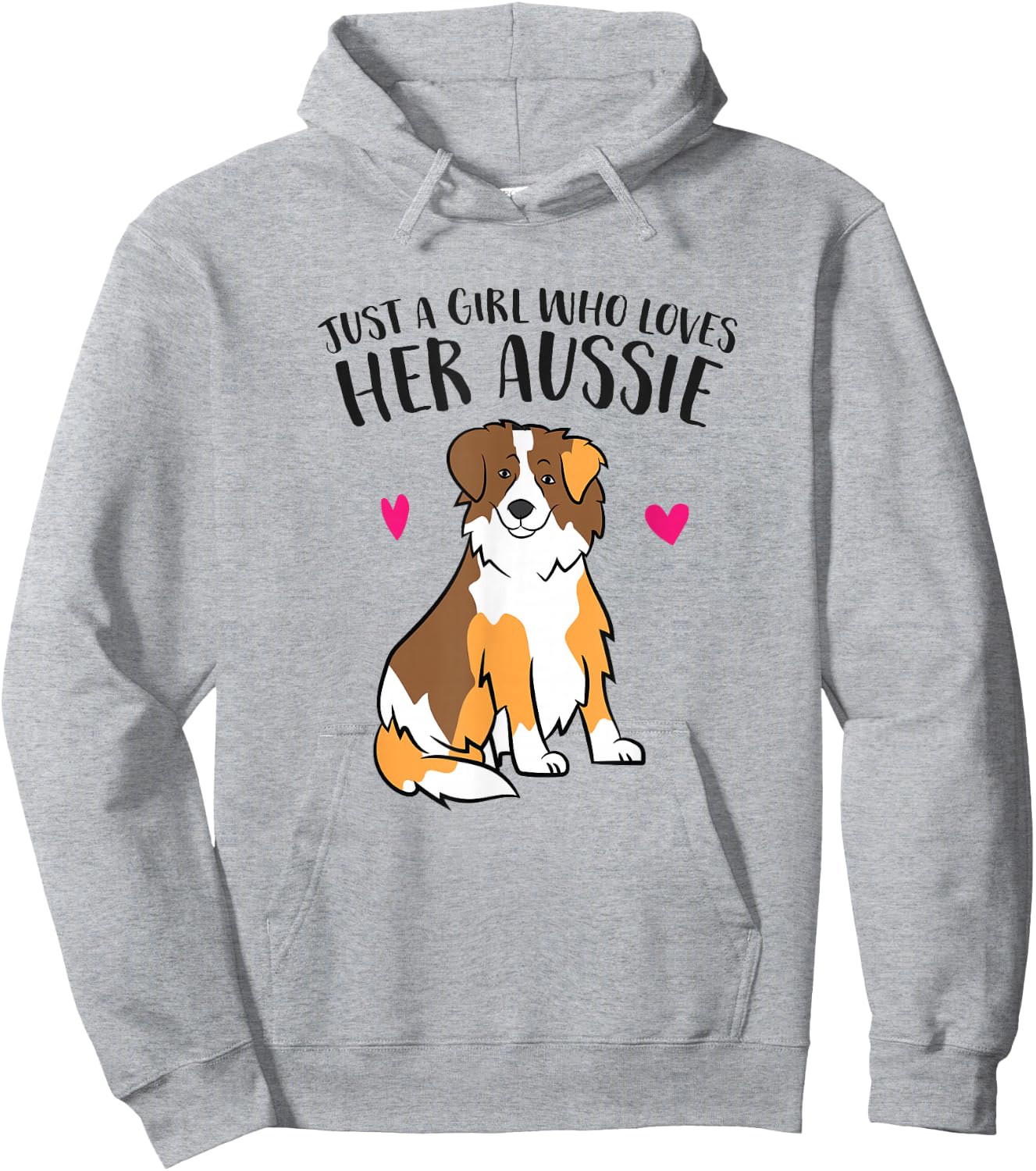 Just a Girl Who Loves Australian Shepherds Aussie Dog Girl Hoodie - Hoodie | Ash
