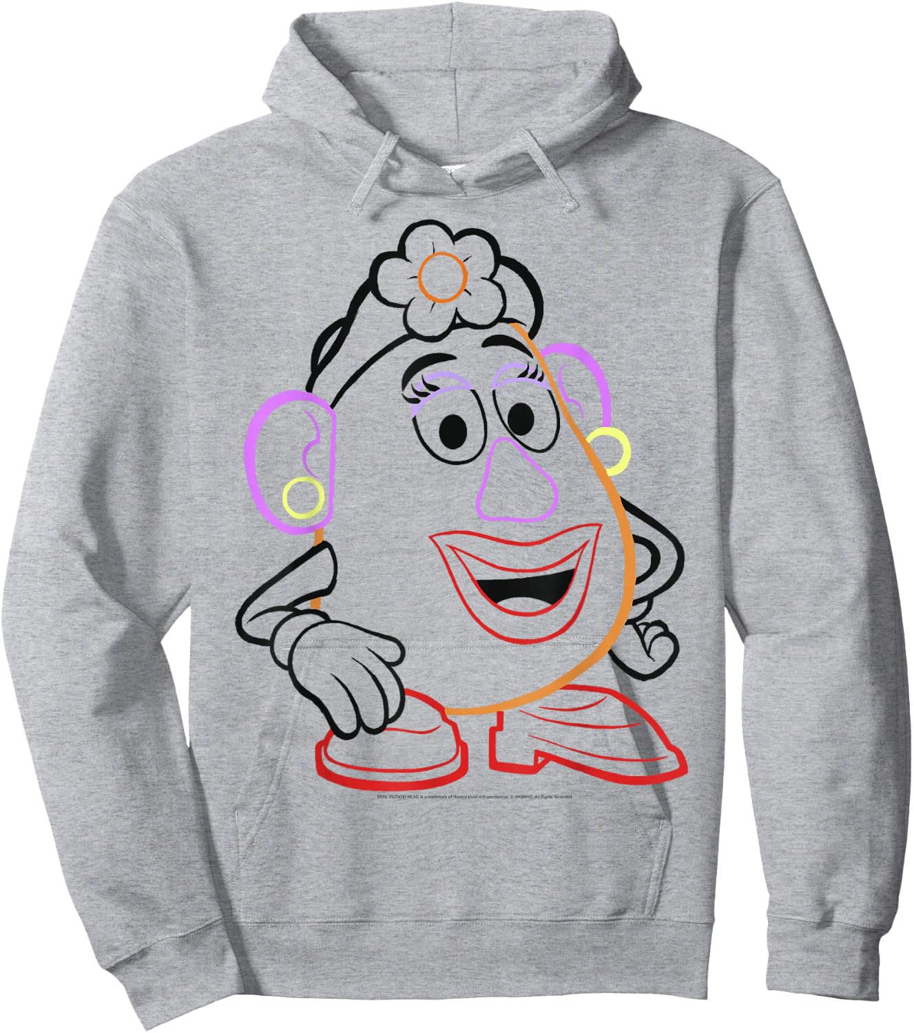 Disney Pixar Toy Story Mrs. Potato Head Line Art Hoodie - Hoodie | Ash
