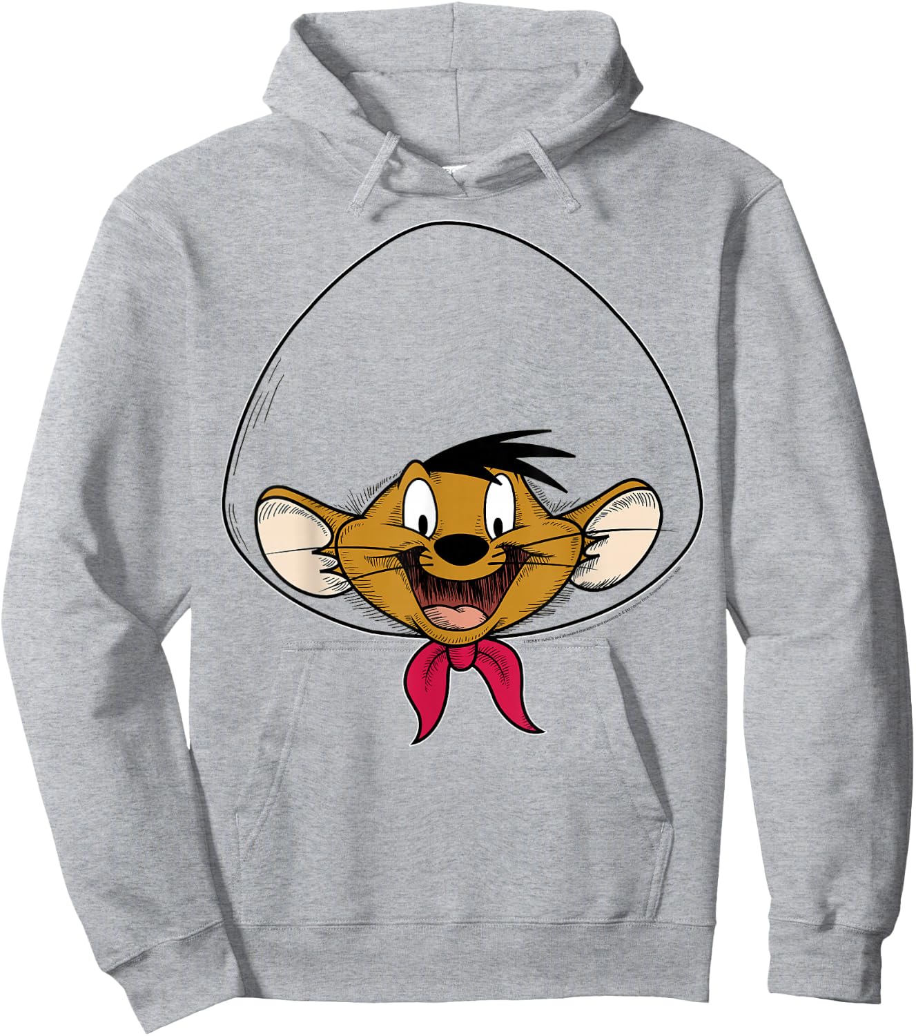 Looney Tunes Speedy Gonzales Big Face Hoodie - Hoodie | Ash