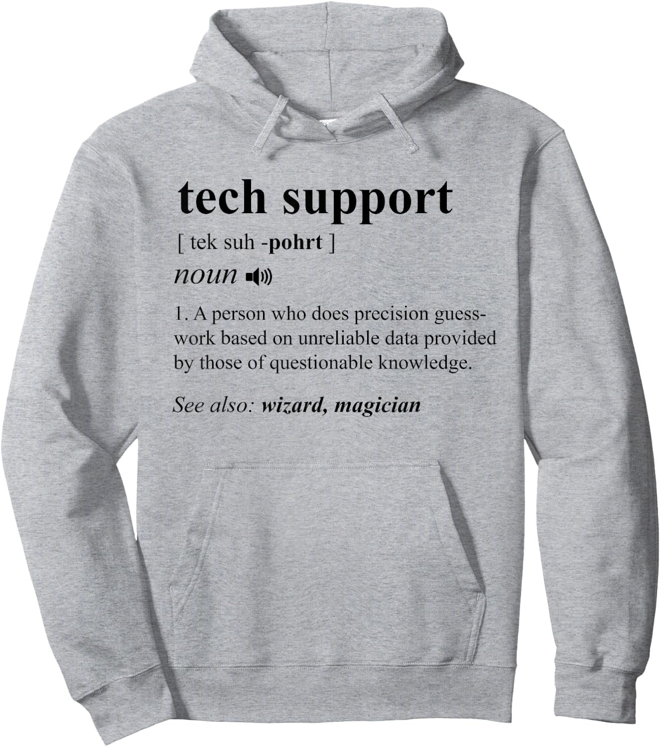 Tech Support Definition Funny Computer Geek Programmer Gift Hoodie - Hoodie | Ash