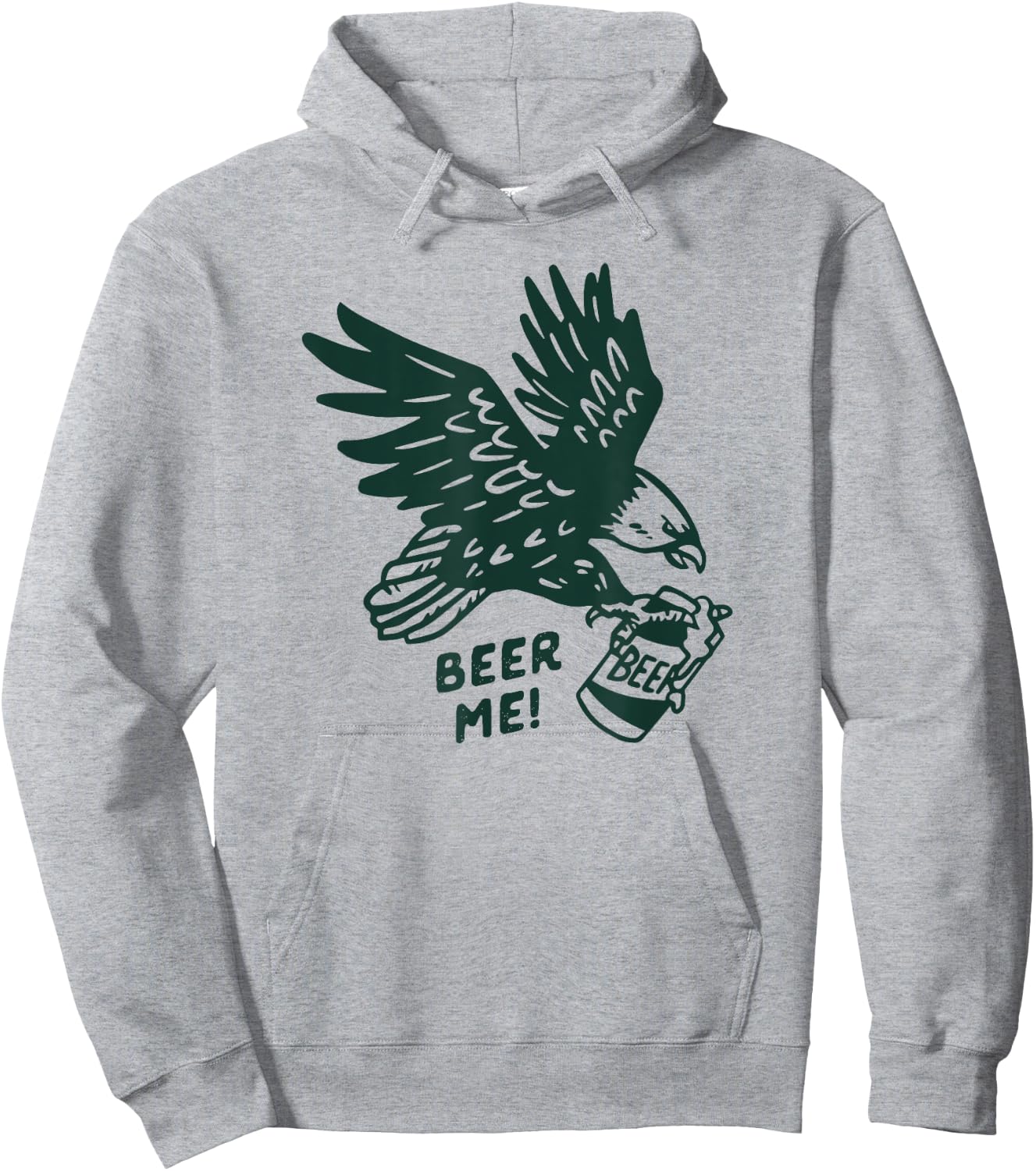 Patriotic USA Beer Drinking Eagle Shirt. Patriotism Beer Women Men Hoodie - Hoodie | Ash