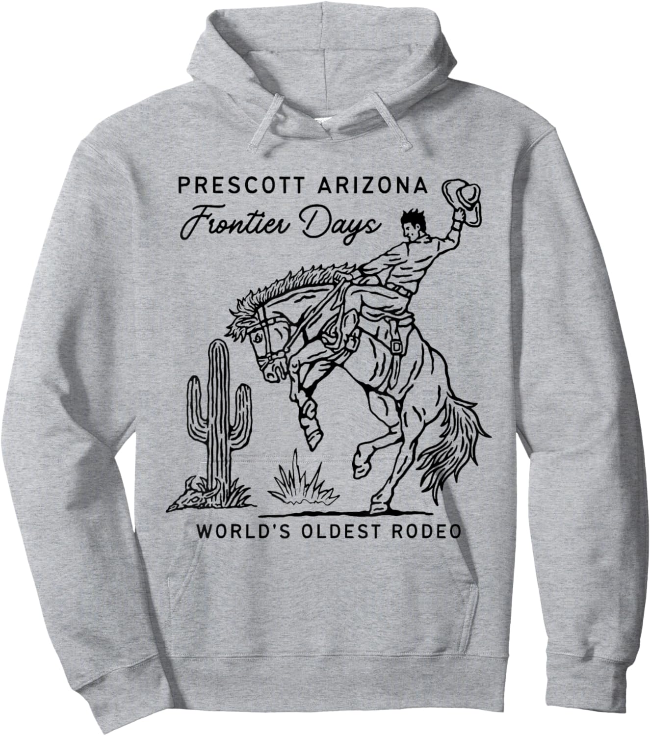 Prescott Arizona Frontier Days World's Oldest Rodeo Hoodie - Hoodie | Ash
