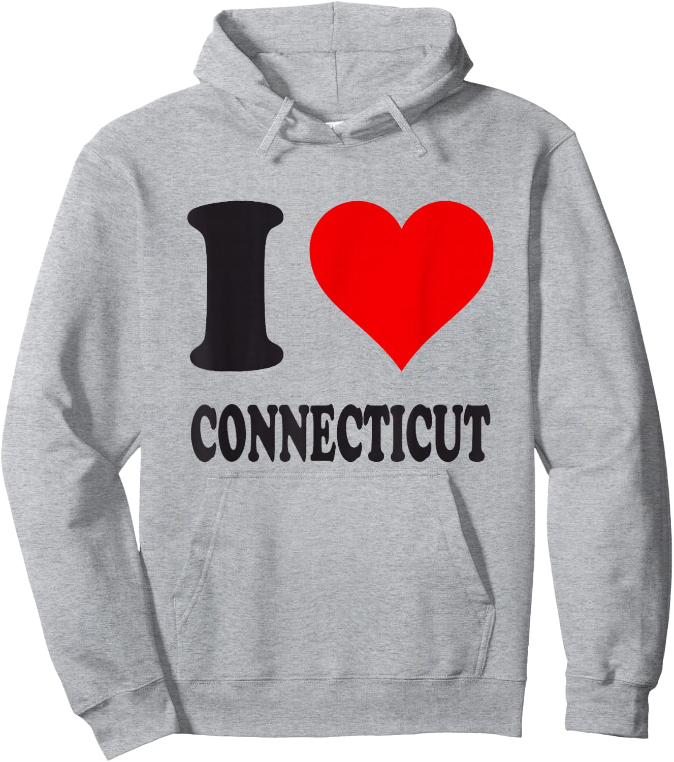 I Love Connecticut Hoodie - Hoodie | Ash