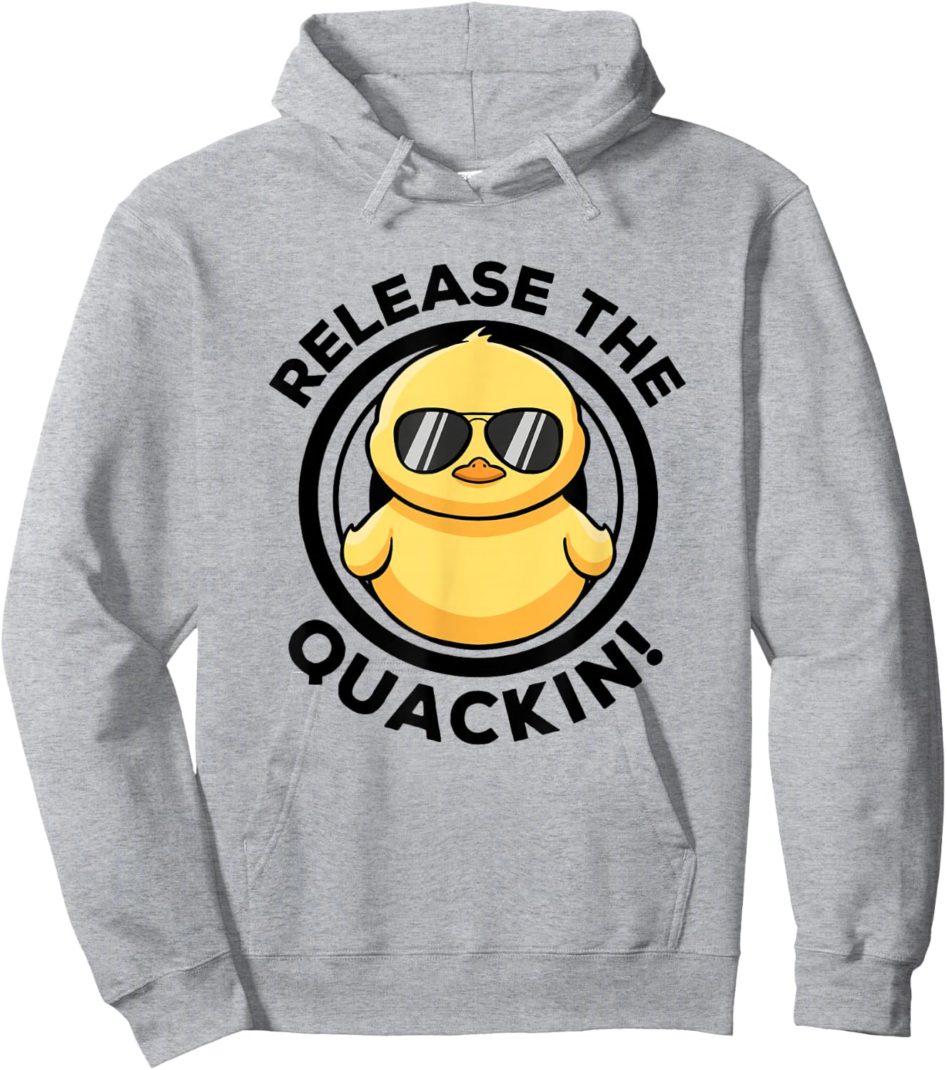 Release The Quackin I Love Duck Lovers Funny Yellow Duck Hoodie - Hoodie | Ash