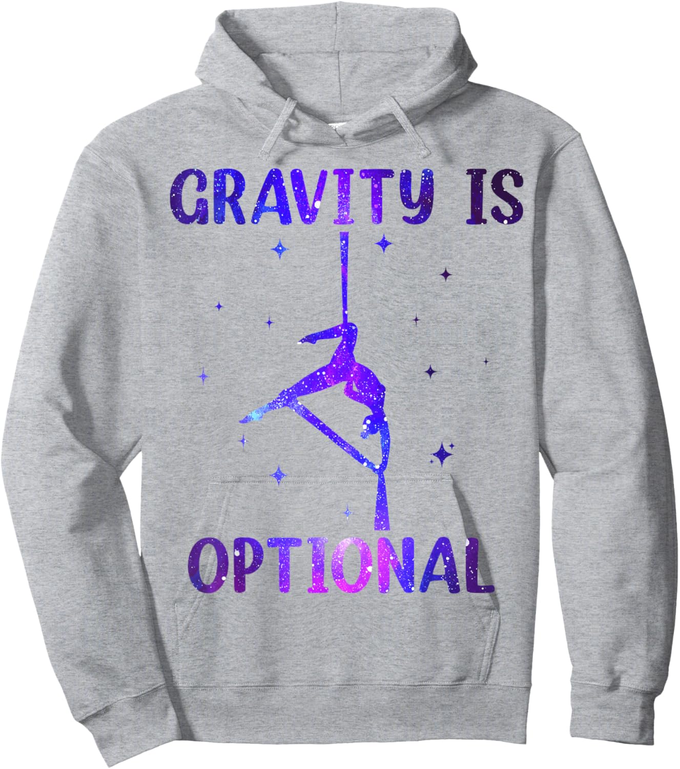 Gravity is Optional Aerial Silks Hammock, Aerialist Circus Hoodie - Hoodie | Ash