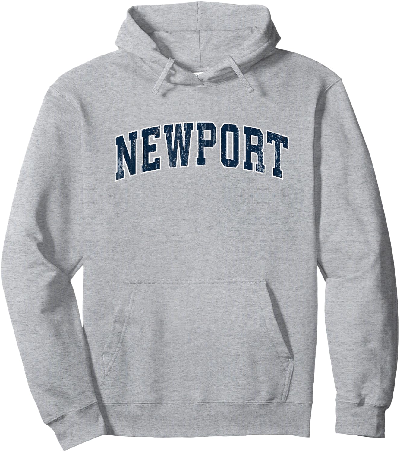 Newport Rhode Island RI Vintage Sports Design Navy Design Hoodie - Hoodie | Ash