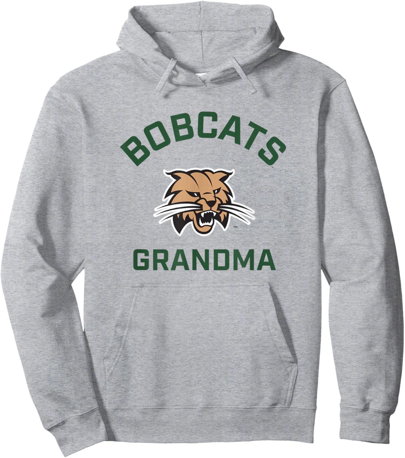 Ohio University Bobcats Arched Grandma Hoodie - Hoodie | Ash