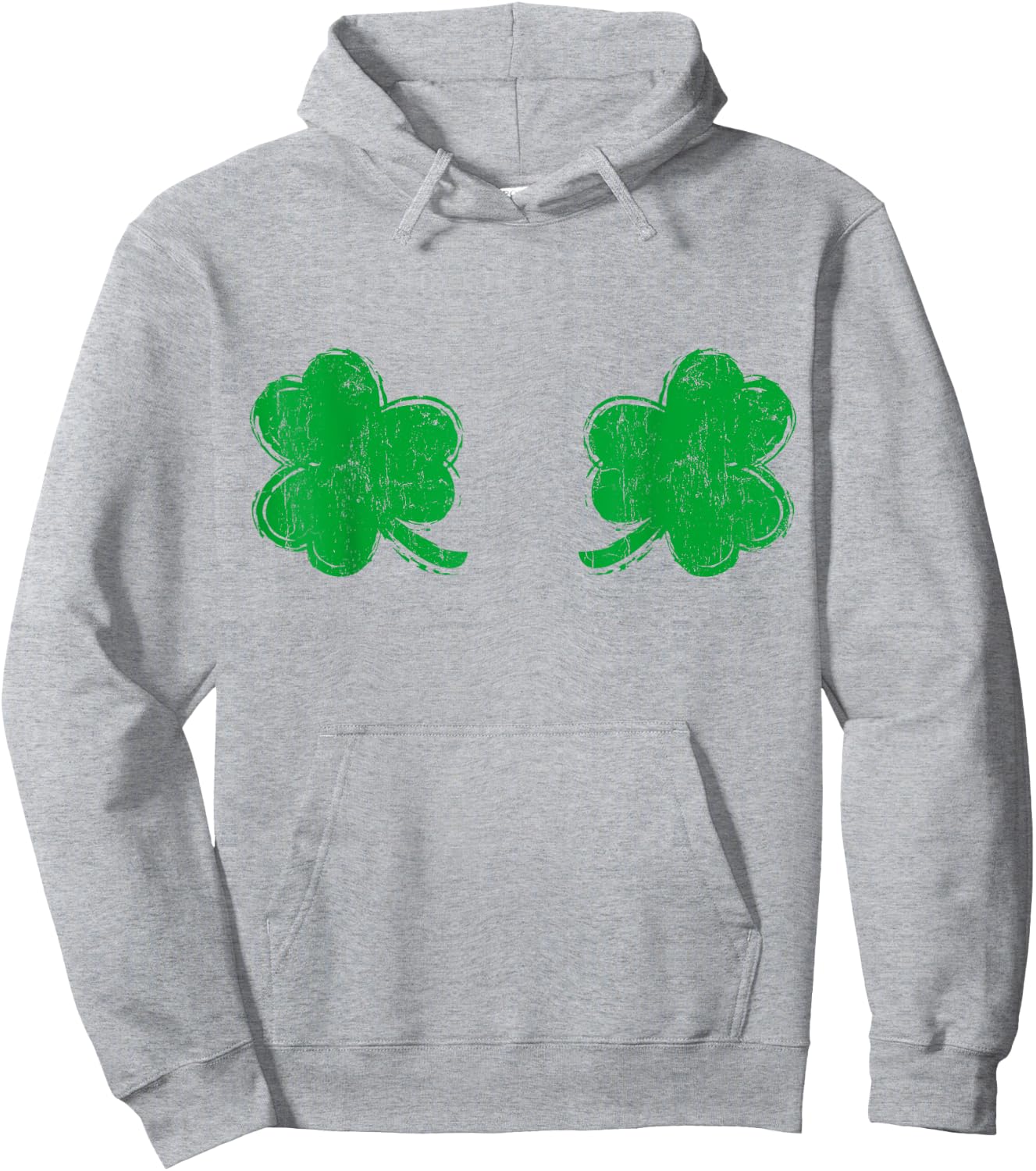 Shamrock Boobs Irish Boobies St Patricks Day Shirt Hoodie - Hoodie | Ash