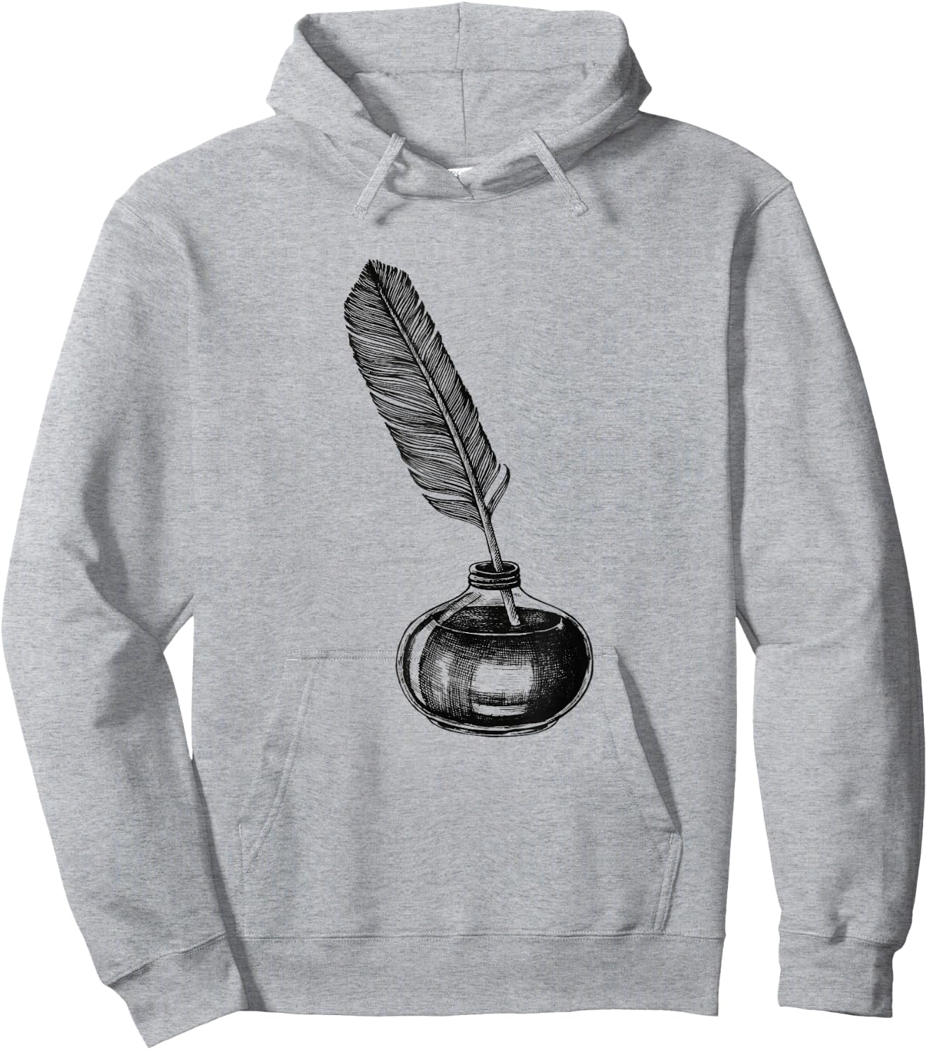 Quill Pen & Women Hoodie - Hoodie | Ash