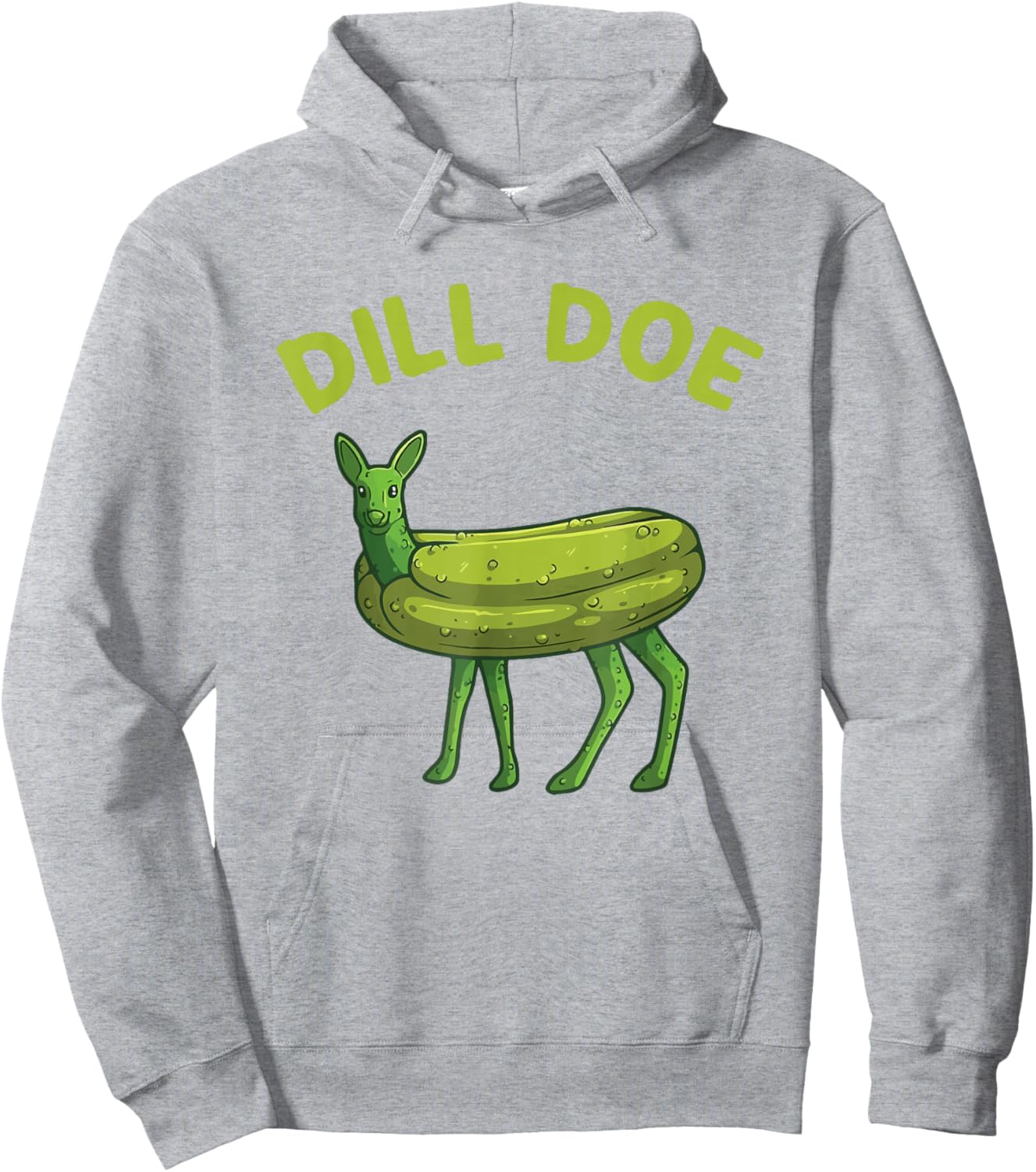 Dill Funny Doe Nature Deer Pickle Adult Women Hoodie - Hoodie | Ash