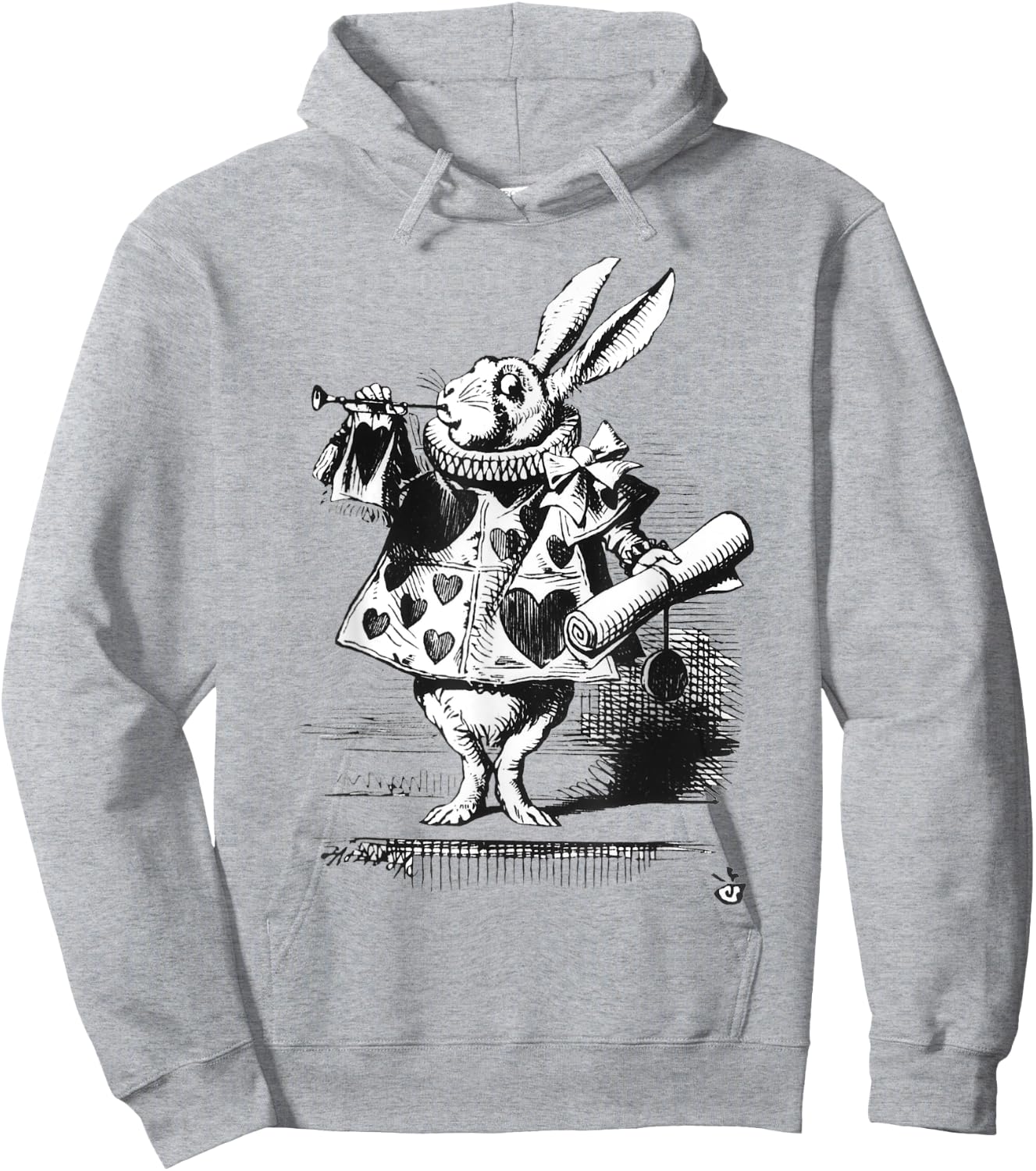 Vintage Alice In Wonderland Retro White Rabbit Costume Hoodie - Hoodie | Ash
