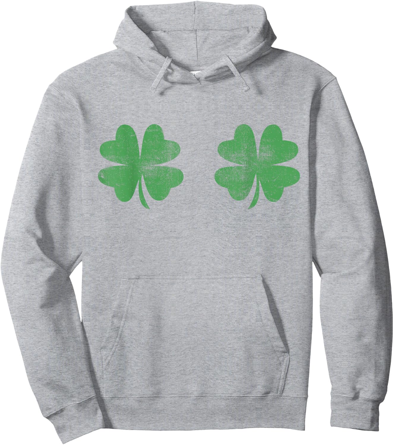 Funny Shamrock Boobs St Patricks Day Hoodie - Hoodie | Ash