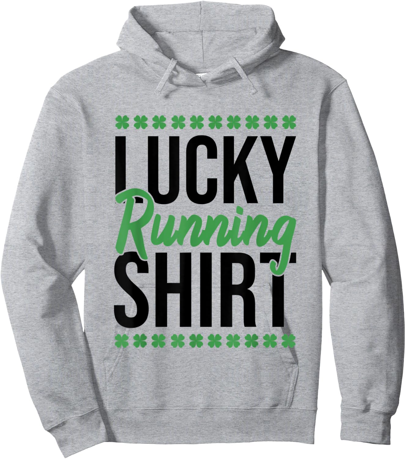St. Patrick's Day Gym Fitness Marathon Running Lucky Running Hoodie - Hoodie | Ash