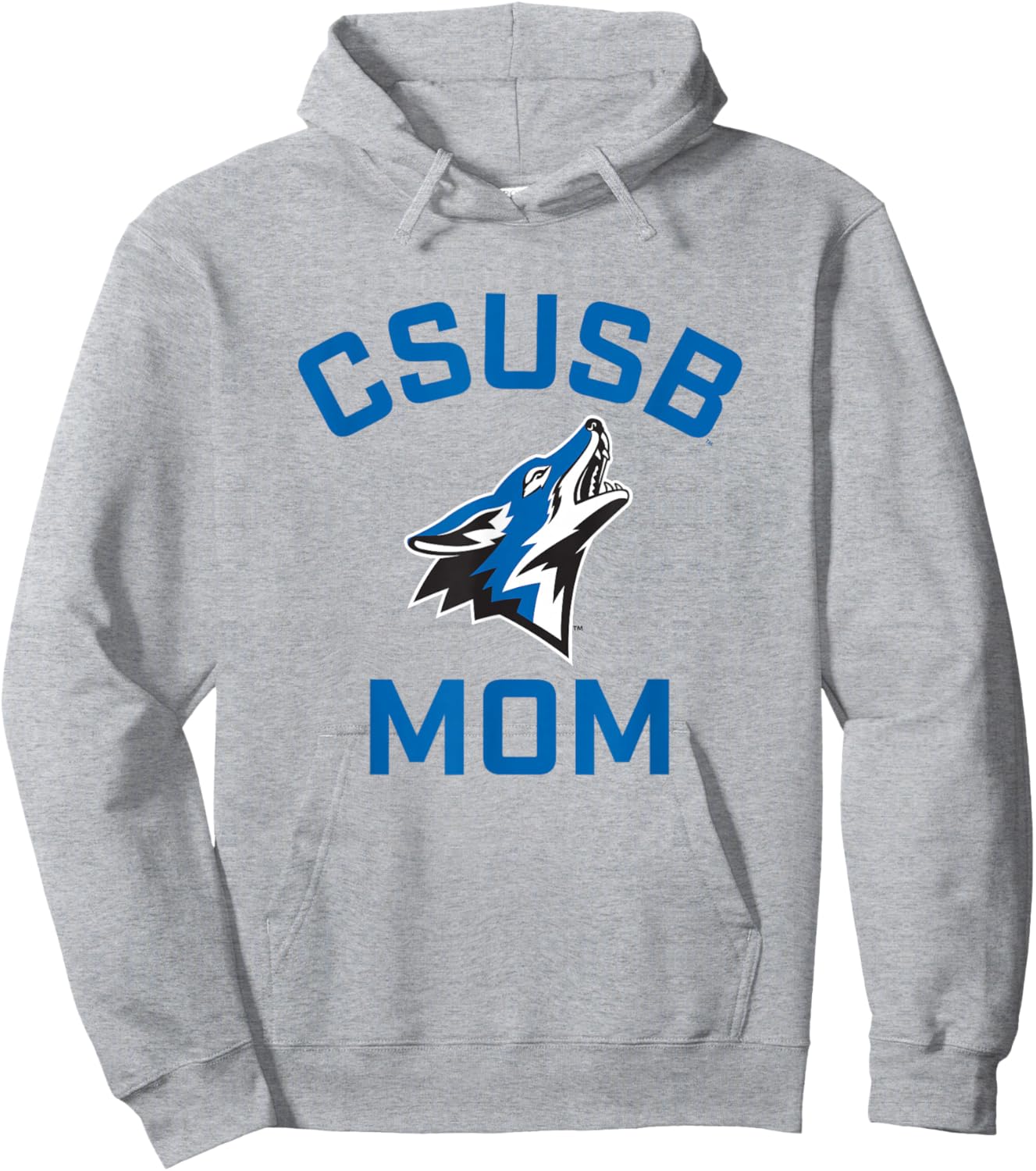 Cal State San Bernardino CSUSB Coyotes Arched Mom Hoodie - Hoodie | Ash