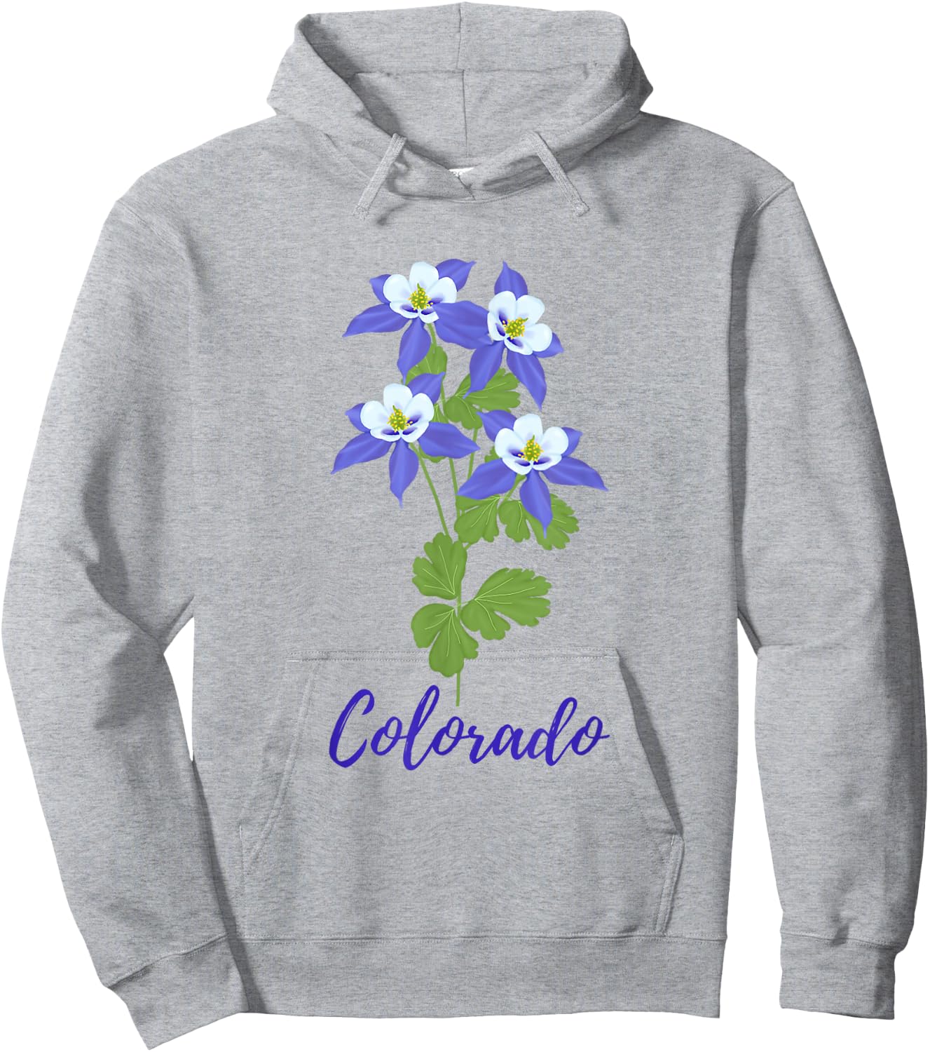 Colorado Columbine Flower Wildflower Nature Hiking Travel Hoodie - Hoodie | Ash