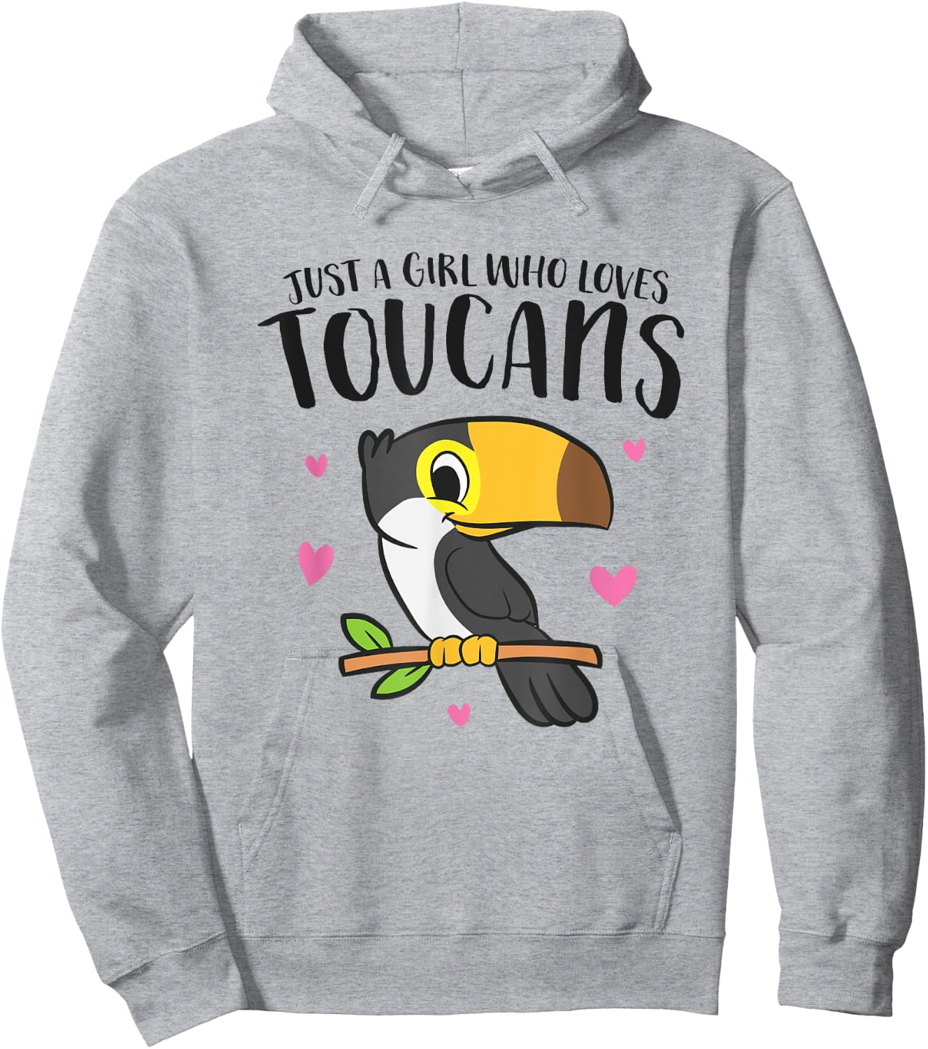 Just a Girl Who Loves Toucans Cute Birds Love Toucan Hoodie - Hoodie | Ash