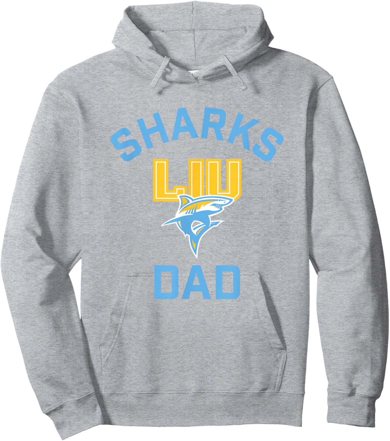 Long Island University LIU Blackbirds Arched Dad Hoodie - Hoodie | Ash