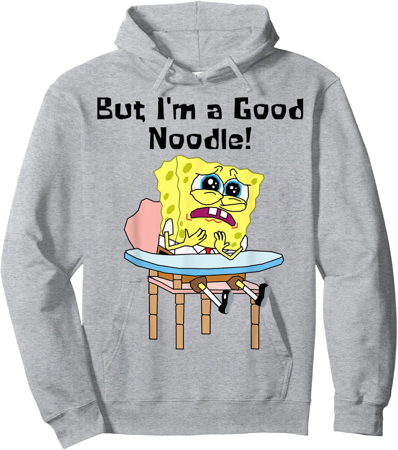 Mademark x SpongeBob SquarePants - But I Am A Good Noodle SpongeBob SquarePants Back To School Hoodie - Hoodie | Ash