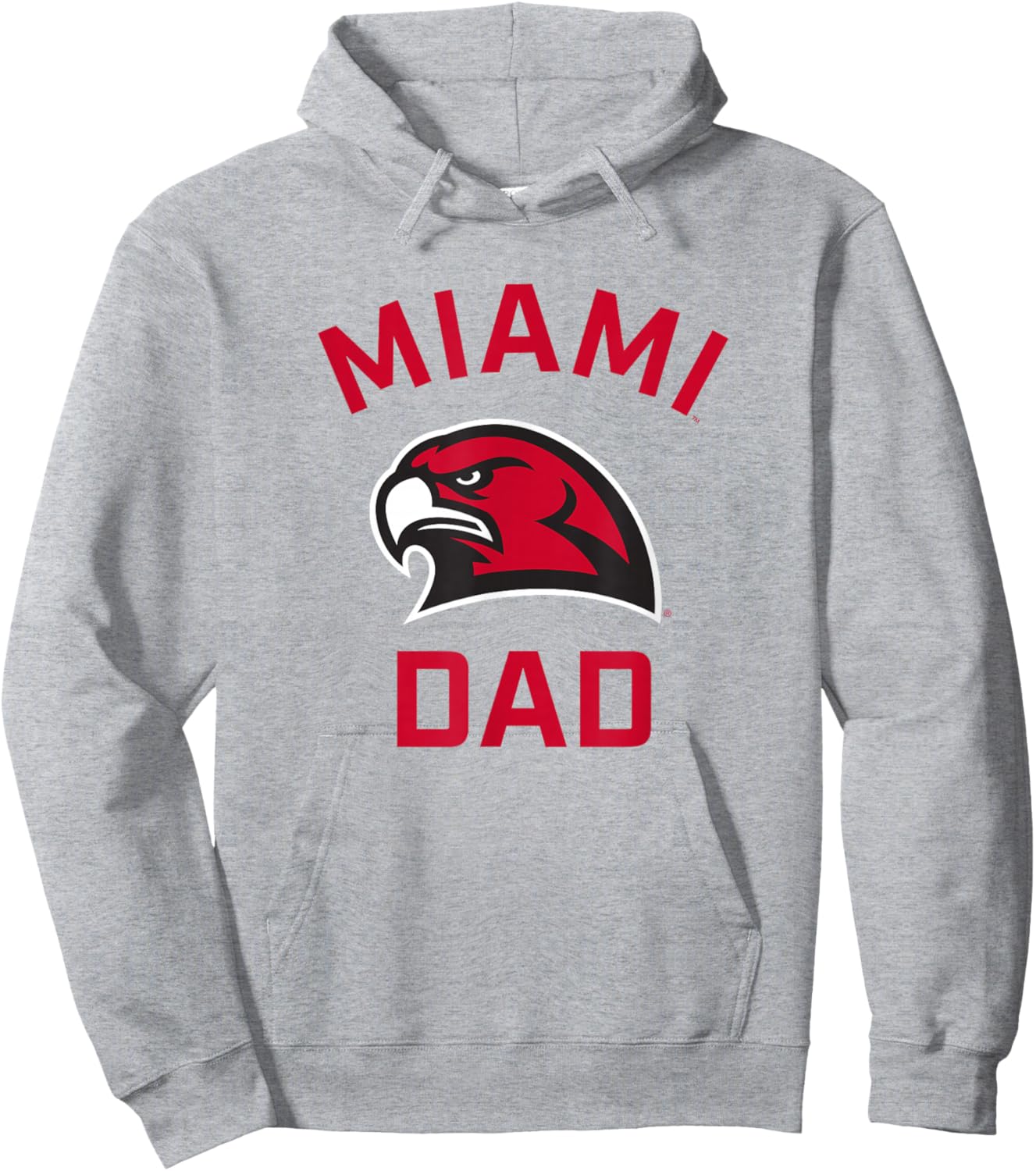 Miami University Ohio Redhawks Arched Dad Hoodie - Hoodie | Ash