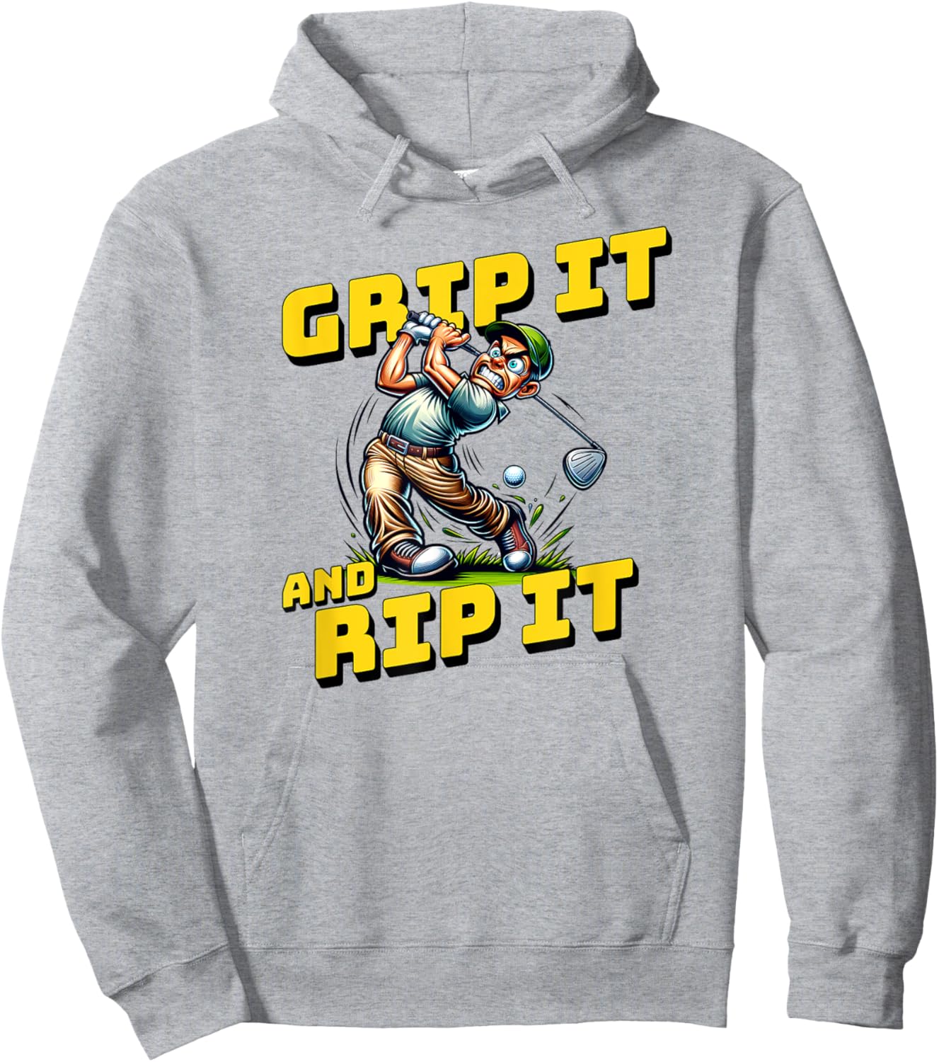 Grip It And Rip It Funny Golf Hoodie - Hoodie | Ash