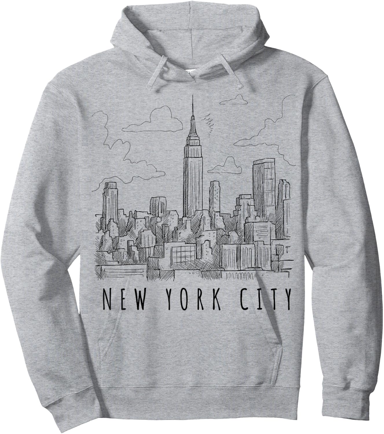 New York City Graphic - Novelty & Cool Designs Hoodie - Hoodie | Ash