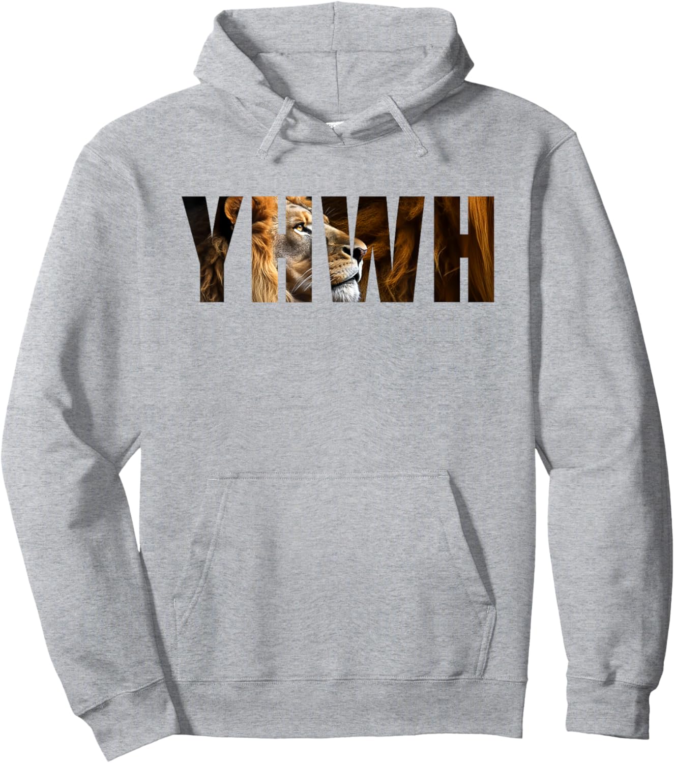 YHWH Lion of Judah: Tetragrammaton Hebrew Name of GOD Yahweh Hoodie - Hoodie | Ash