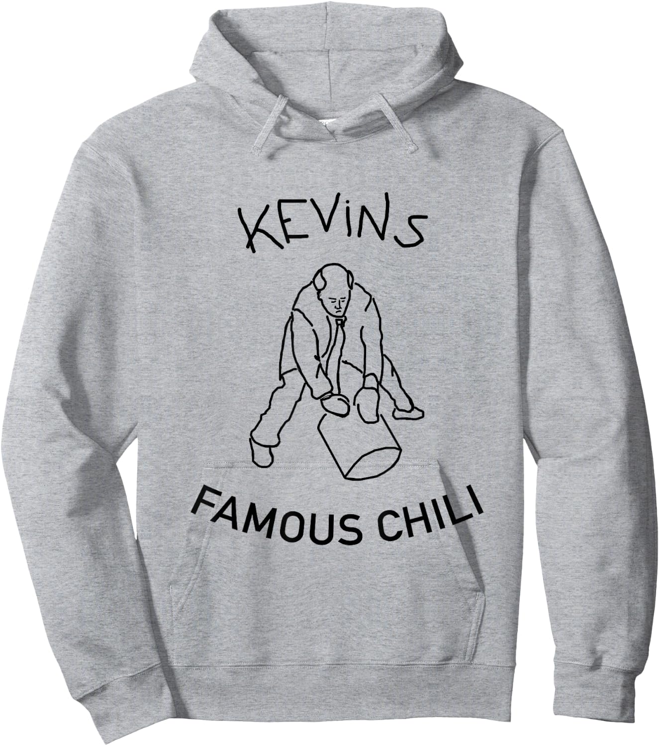 RyDesign -Adults White Cotton Blend Small The Office Kevin Chili Hoodie - Hoodie | Ash
