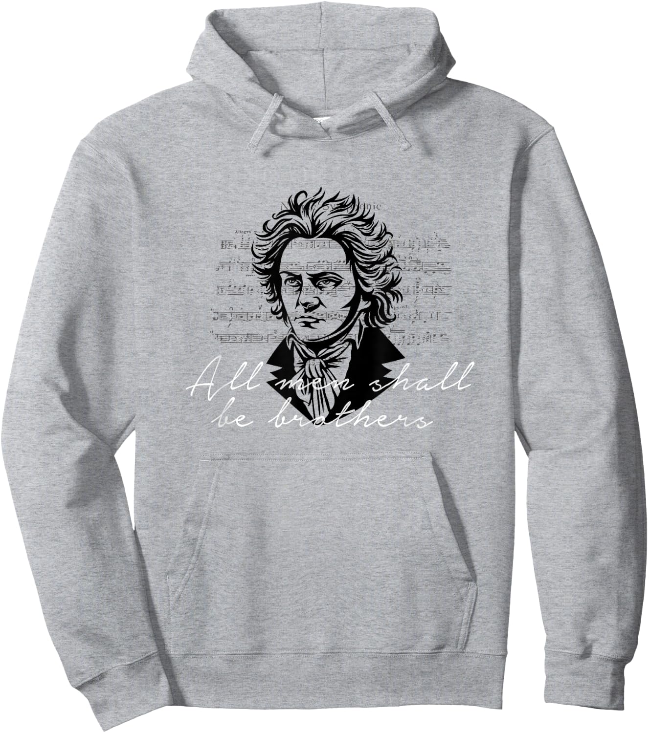 Beethoven 9th Symphony Ode to Joy All men shall be brothers Hoodie - Hoodie | Ash