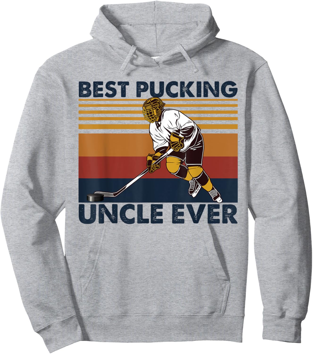 Best Pucking Uncle Ever Funny Hockey Uncle Saying Hoodie - Hoodie | Ash