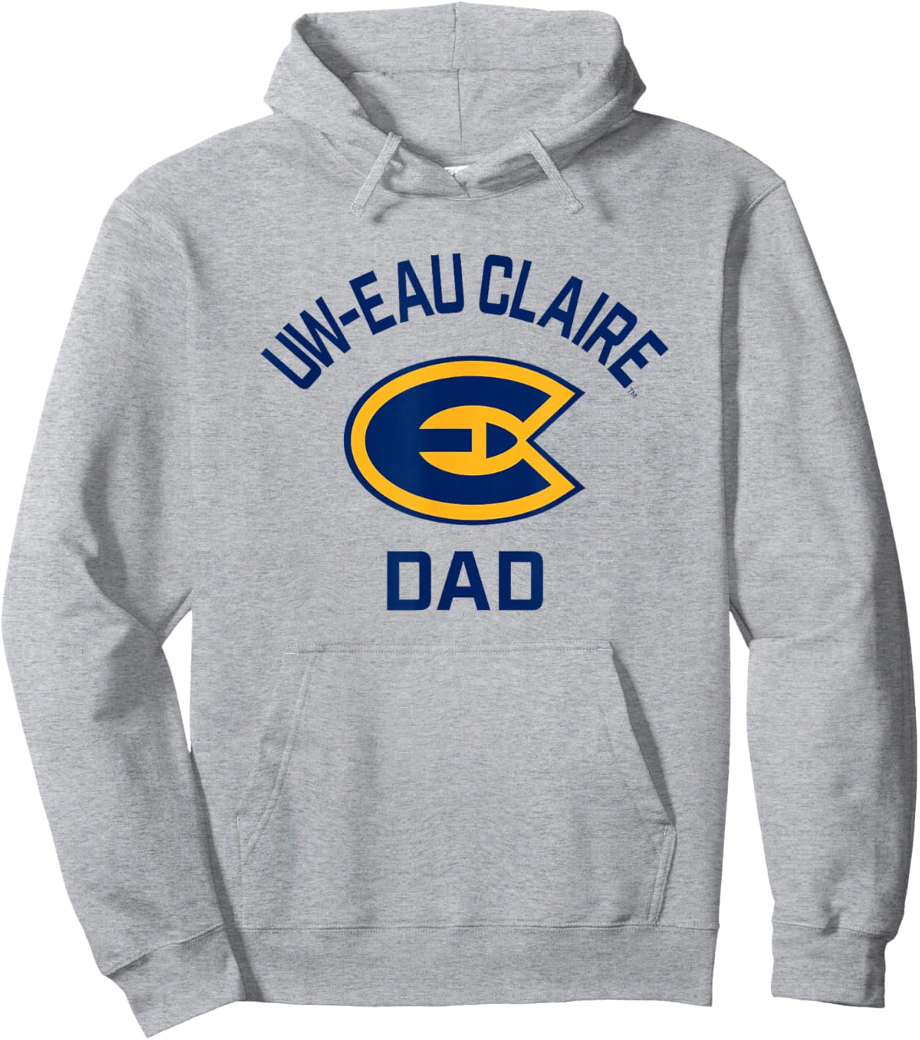 University of Wisconsin-Eau Claire Blugolds Arched Dad Hoodie - Hoodie | Ash