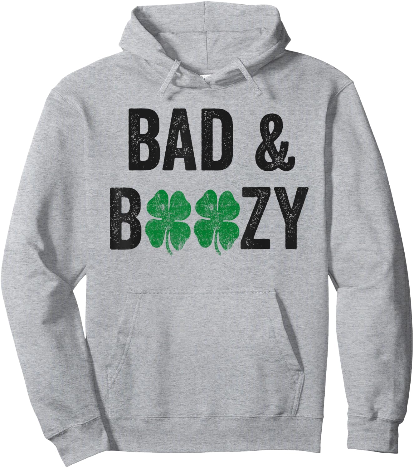 St Patricks Day Bad And Boozy Shirt Beer Drinking Men Women Hoodie - Hoodie | Ash