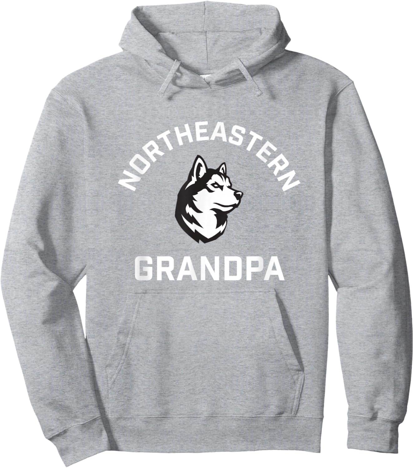 Northeastern University NEU Huskies Arched Grandpa Hoodie - Hoodie | Ash
