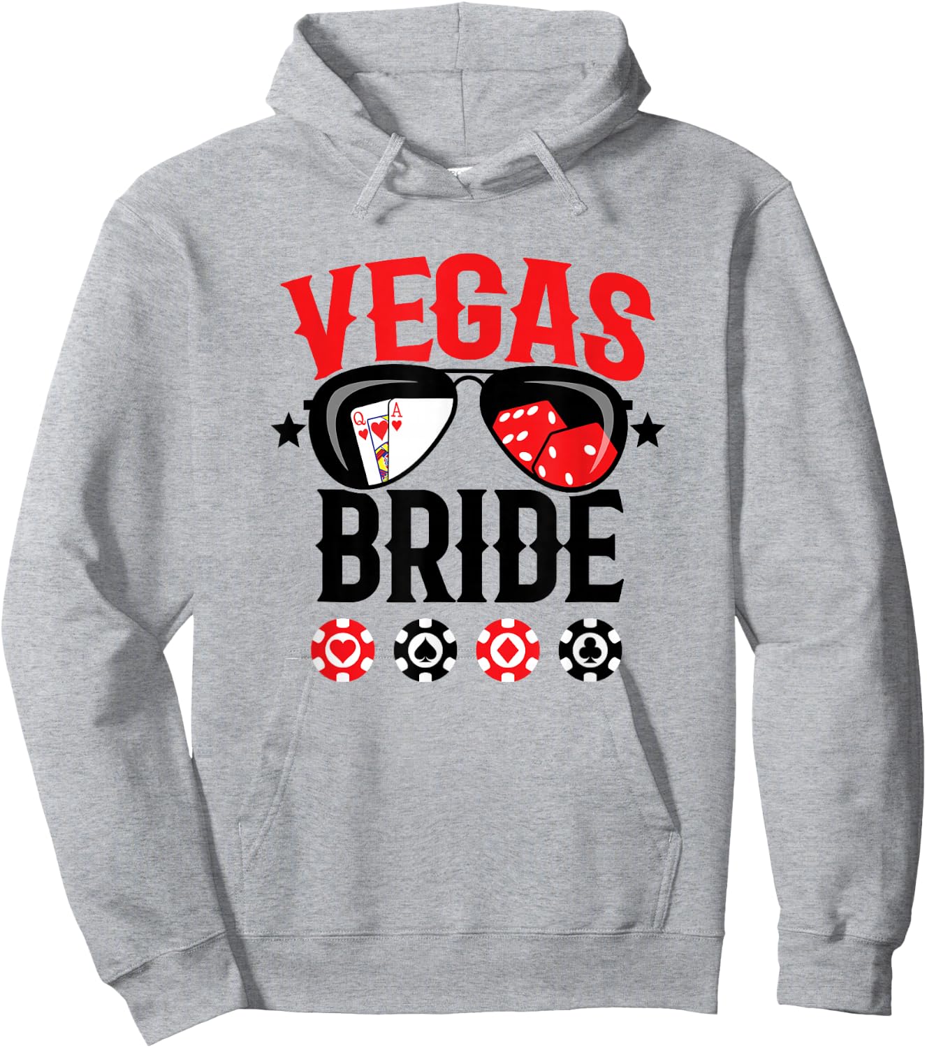 Vegas Wedding Bride - Married in Vegas - Bride Squad Hoodie - Hoodie | Ash