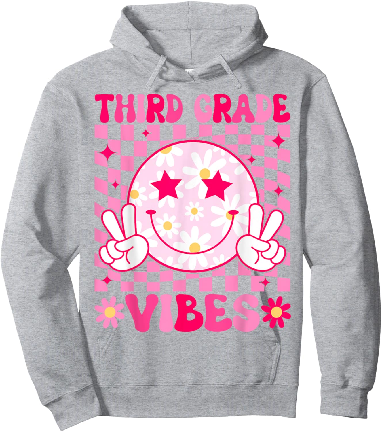 Third Grade Vibes Back To School 3rd Grade Teacher Students Hoodie - Hoodie | Ash