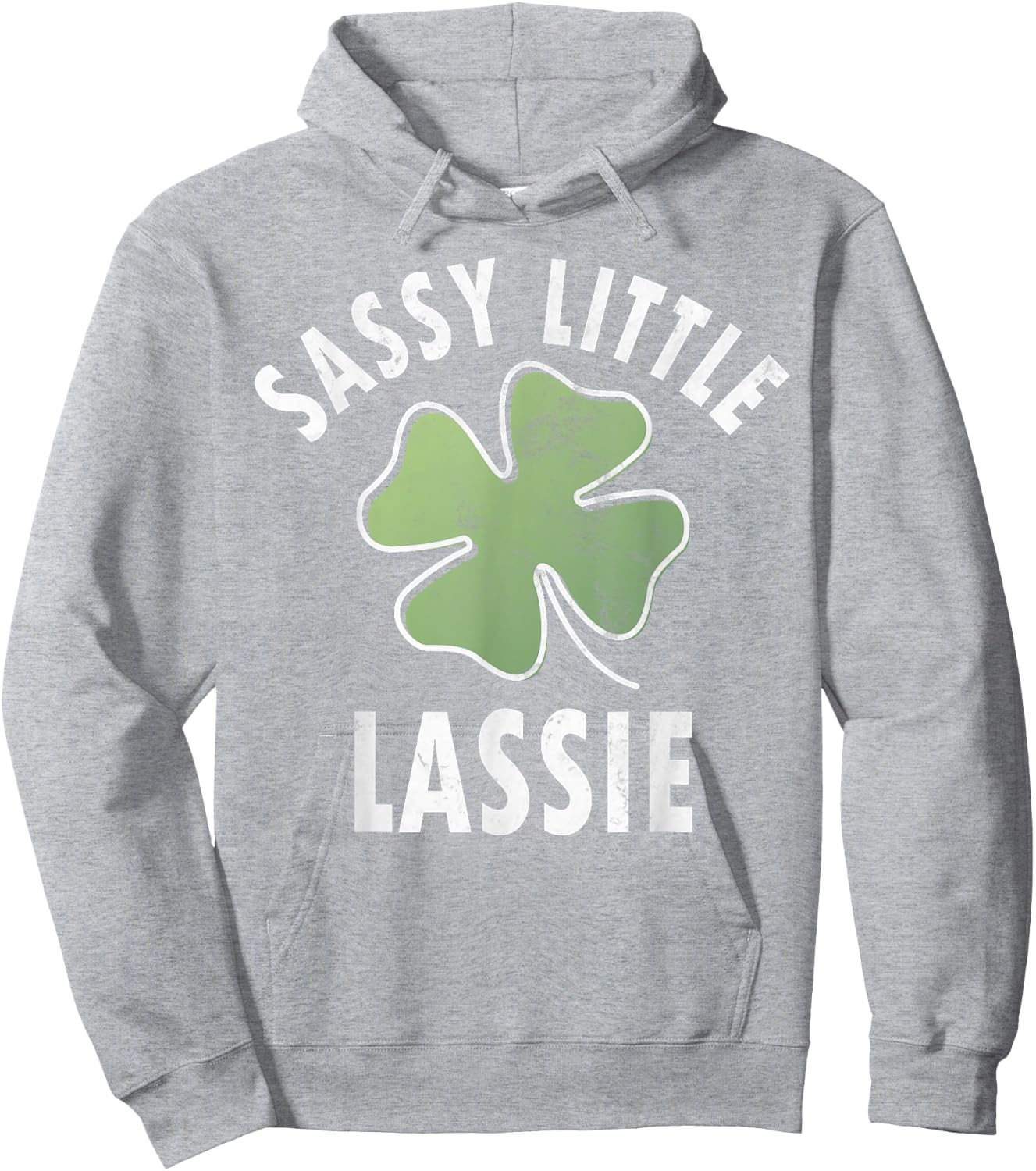 Sassy Little Lassie Shirt Funny Saint Patricks Day Gift Hoodie - Hoodie | Ash